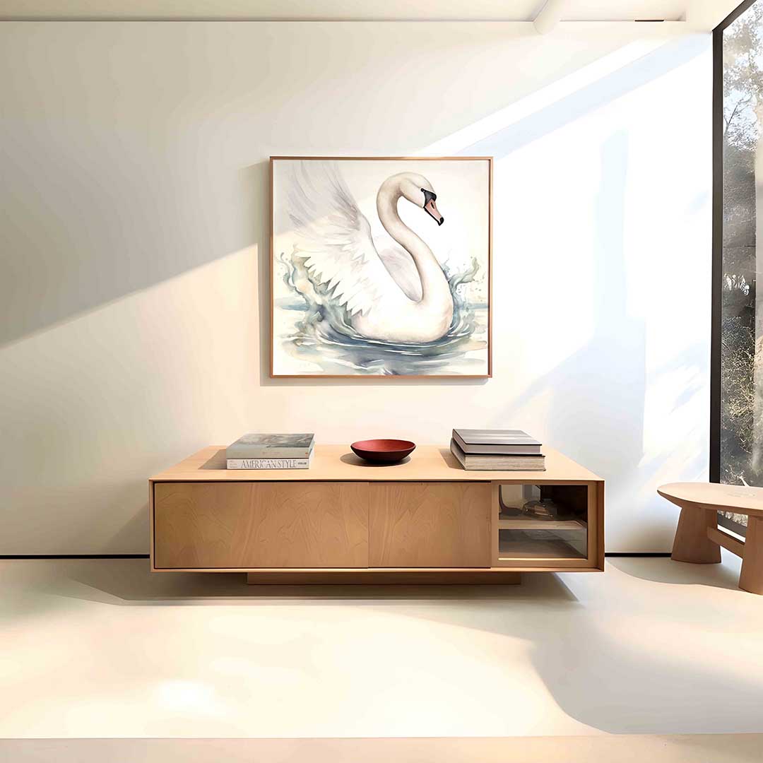 Zwaan op water Poster