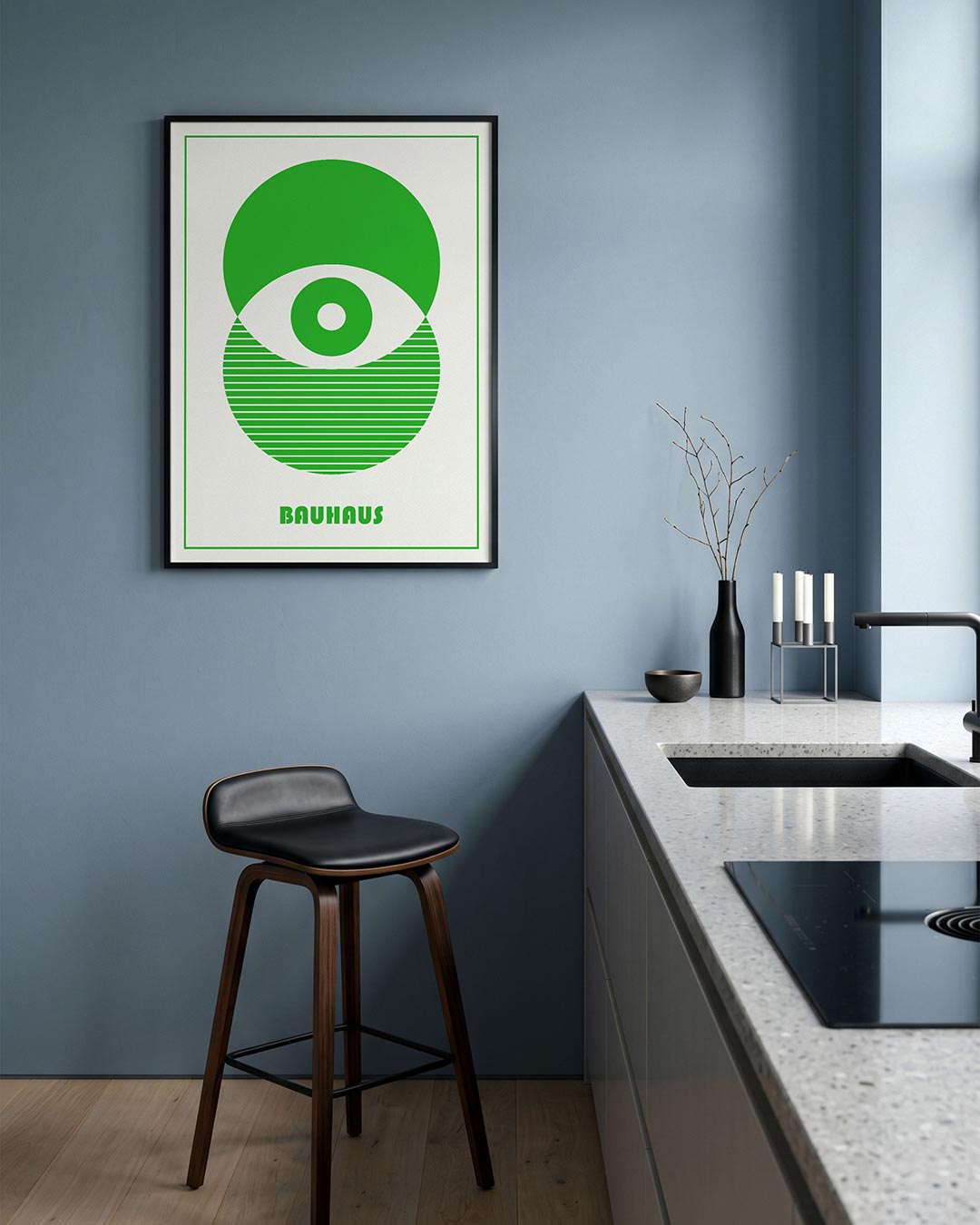 Groene cirkelpatronen Poster
