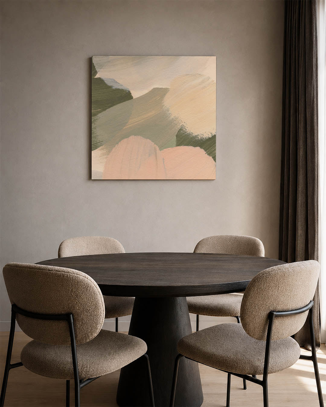 Zachte kleuren compositie Kunstwerk
