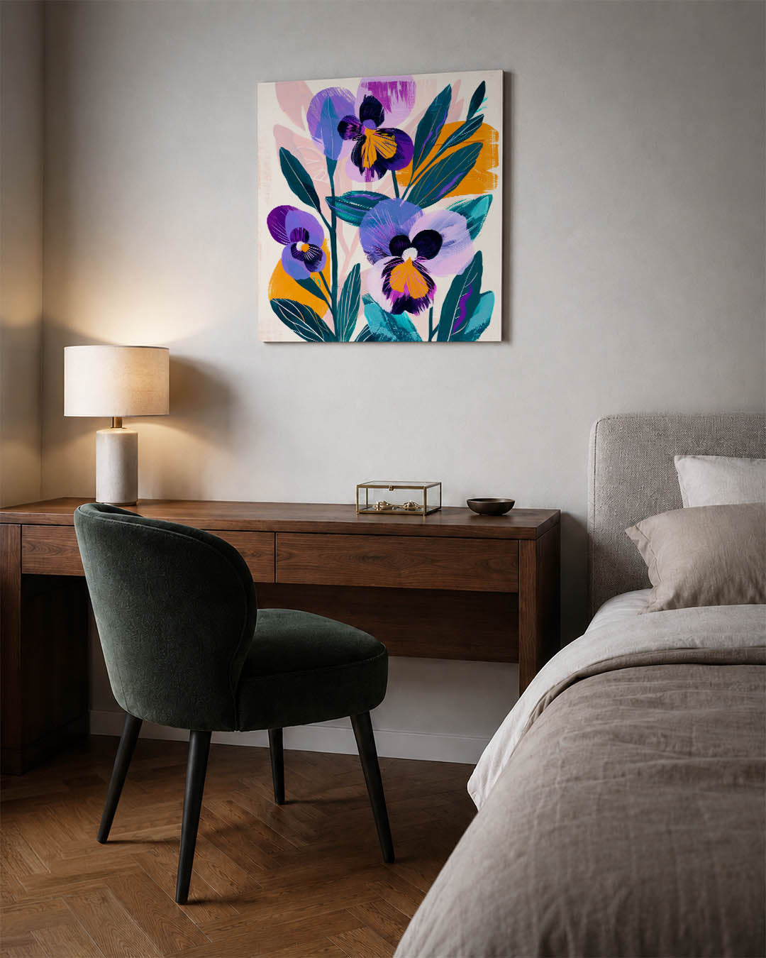 Bloemrijke kleurenexplosie Kunstwerk
