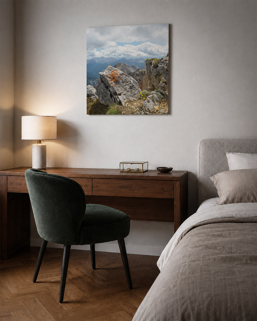 Berglandschap met rotsen Kunstwerk