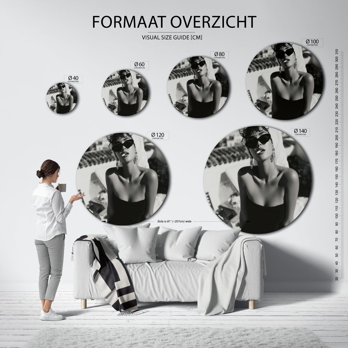 Zwart wit portret Muurcirkel