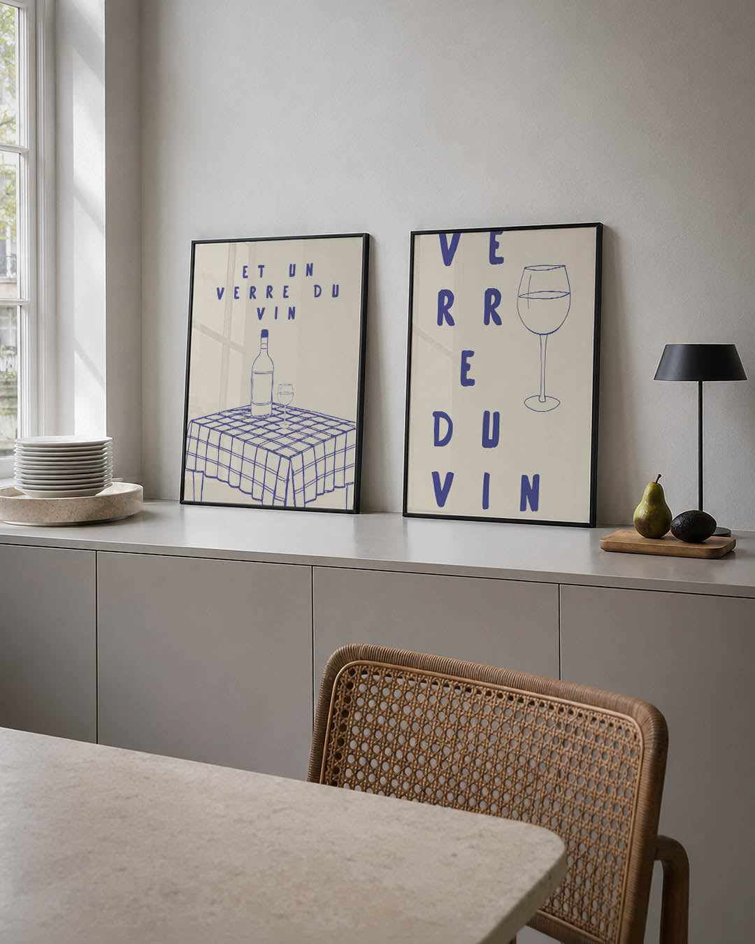 Wijn en patronen Posterset