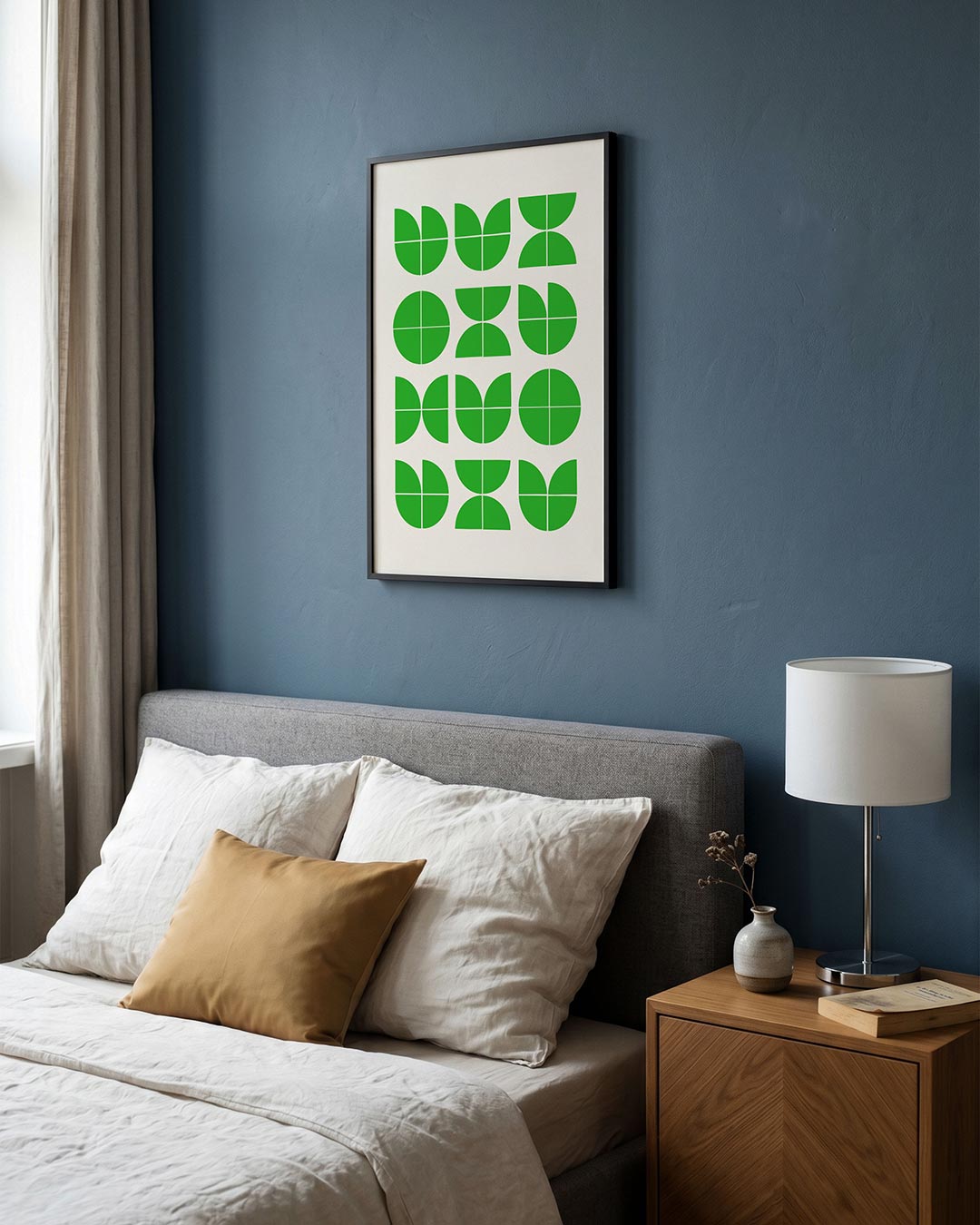 Groene vormenritme Poster