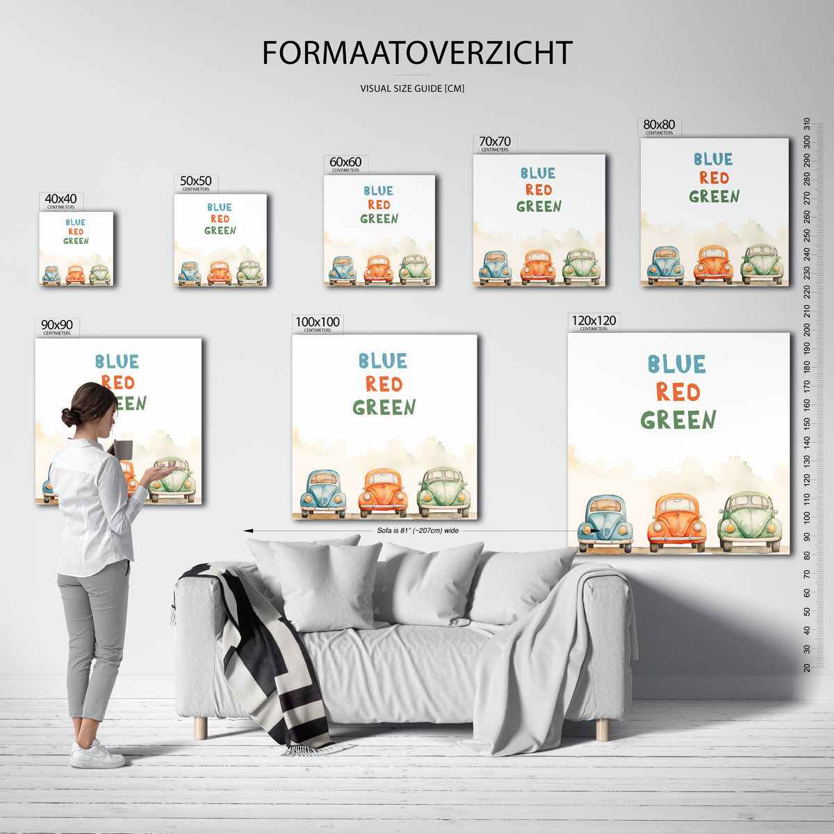 Gekleurde auto's Poster