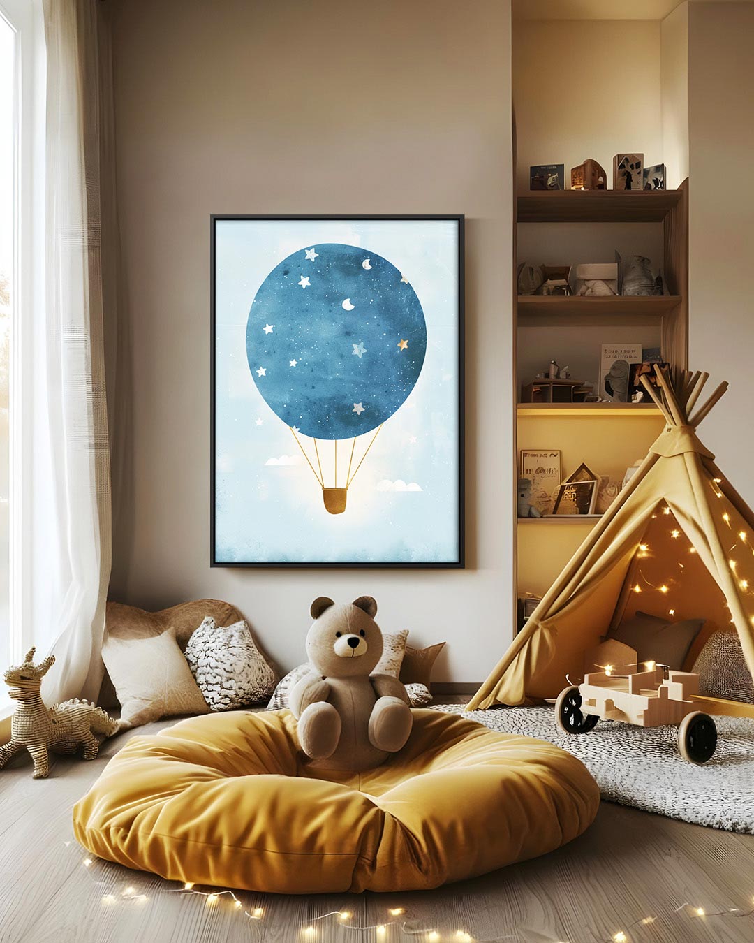 Dromerige luchtballon Kunstwerk