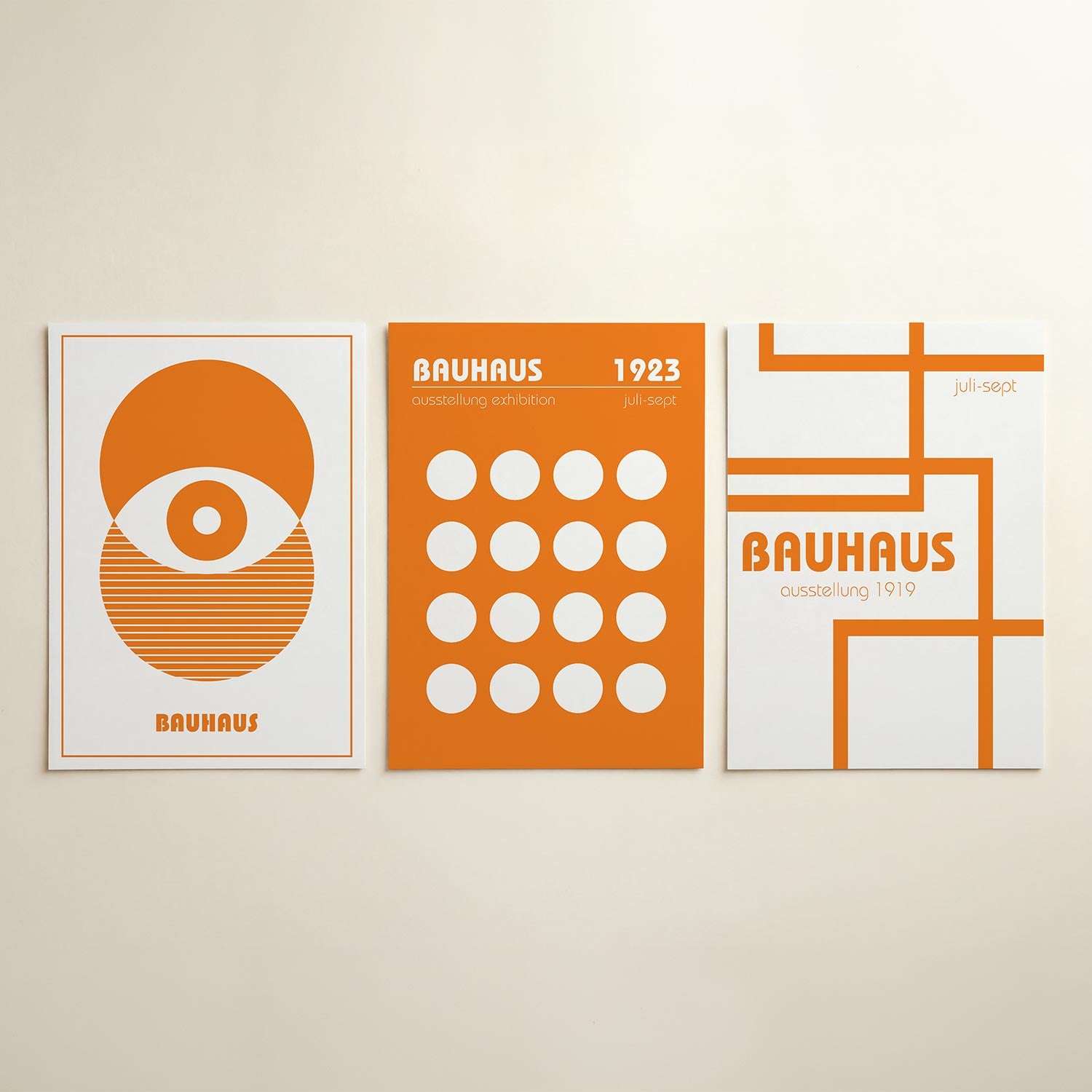 Oogvorm en lijnen Posterset