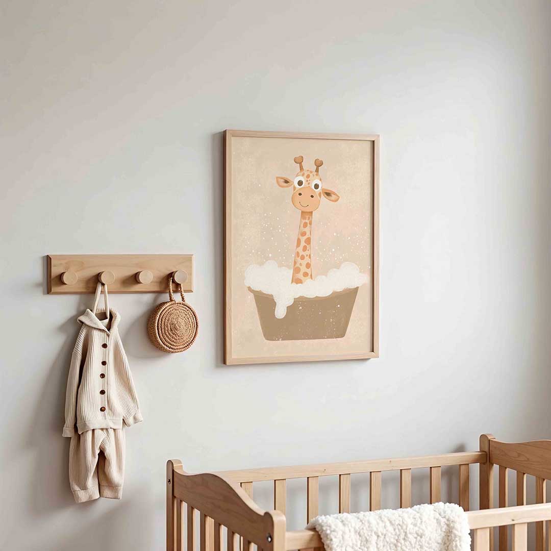 Giraffe in bad Poster