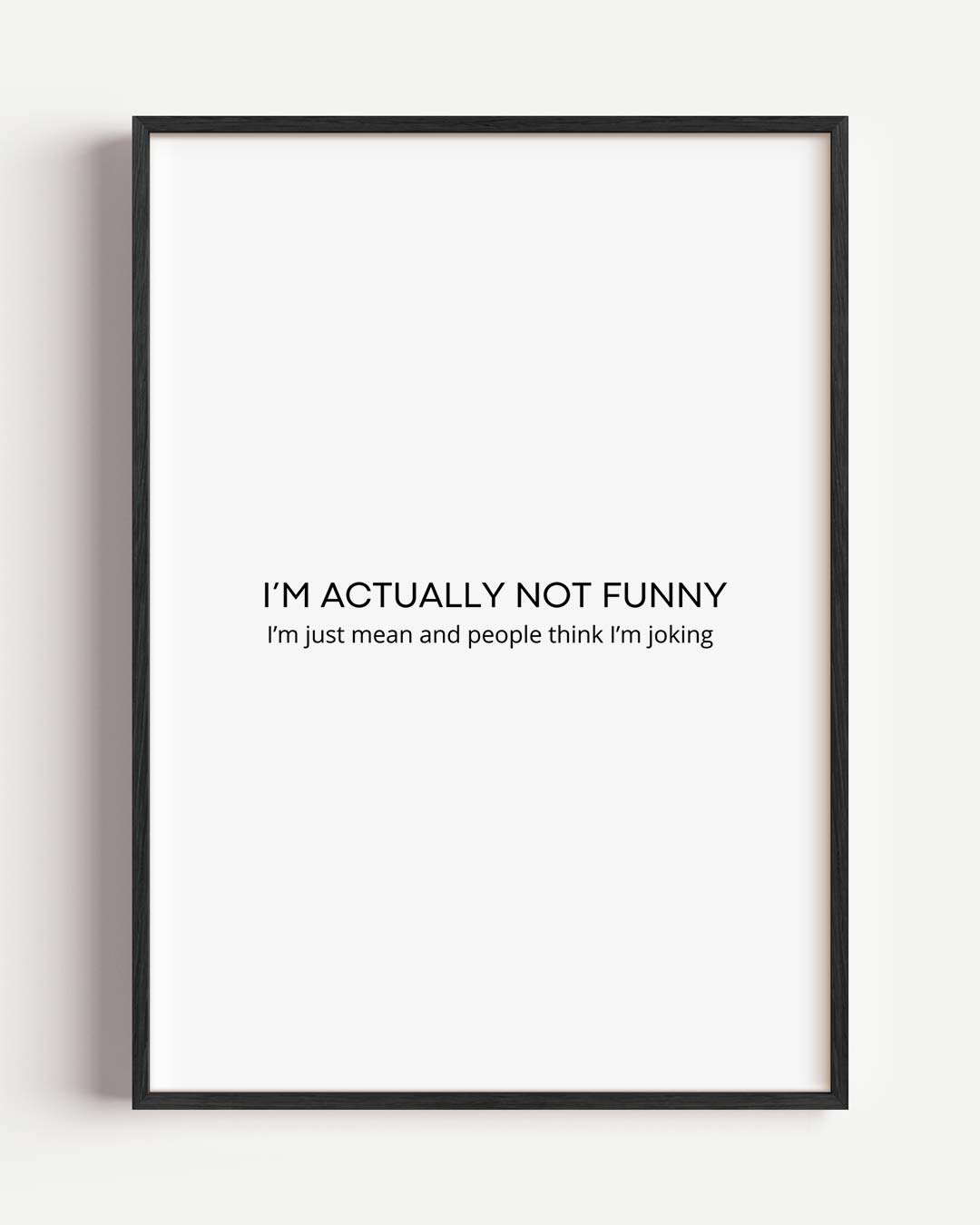 Sassy Witte Tekst Poster-WallArtistic