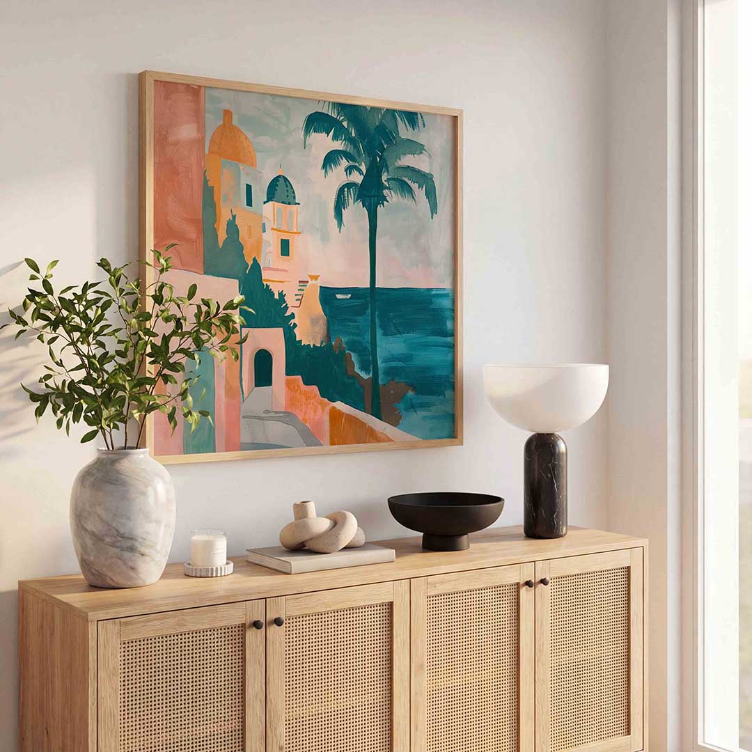 Mediterrane kust Poster