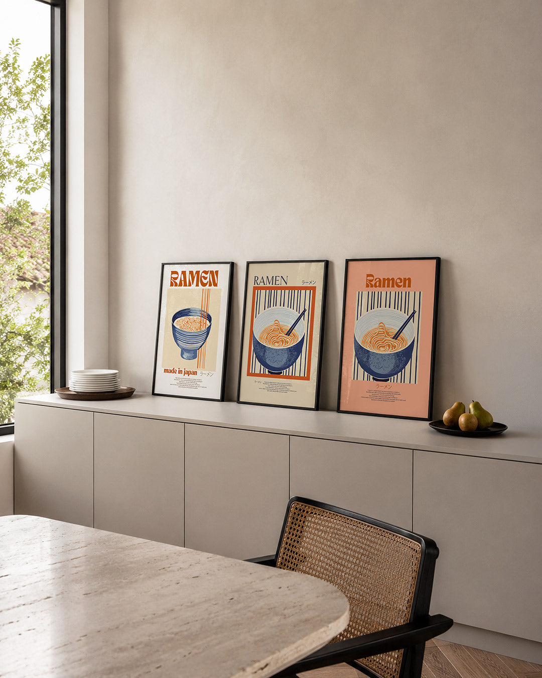 Kleurrijke kompositie Posterset