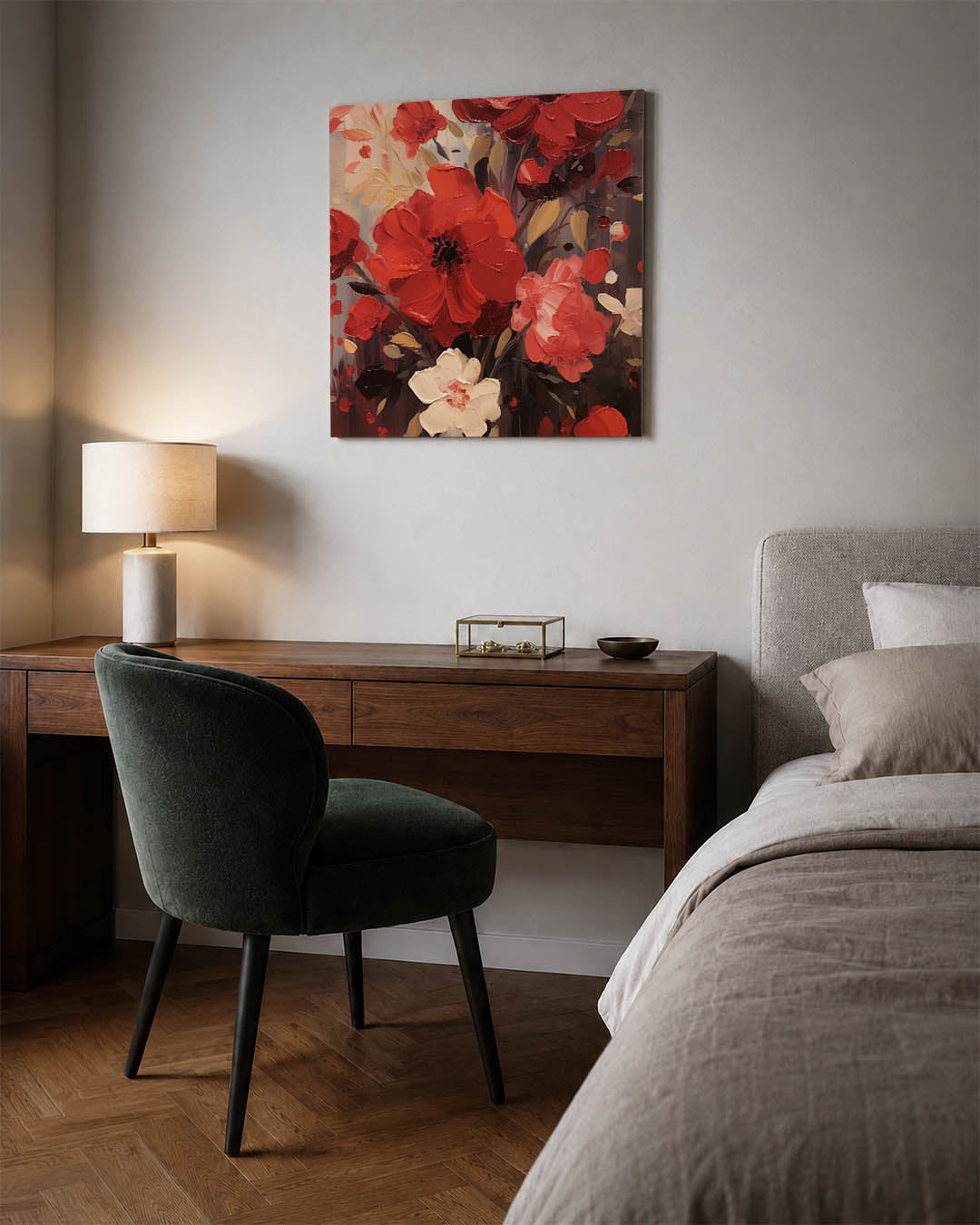 Expressieve bloemen Kunstwerk