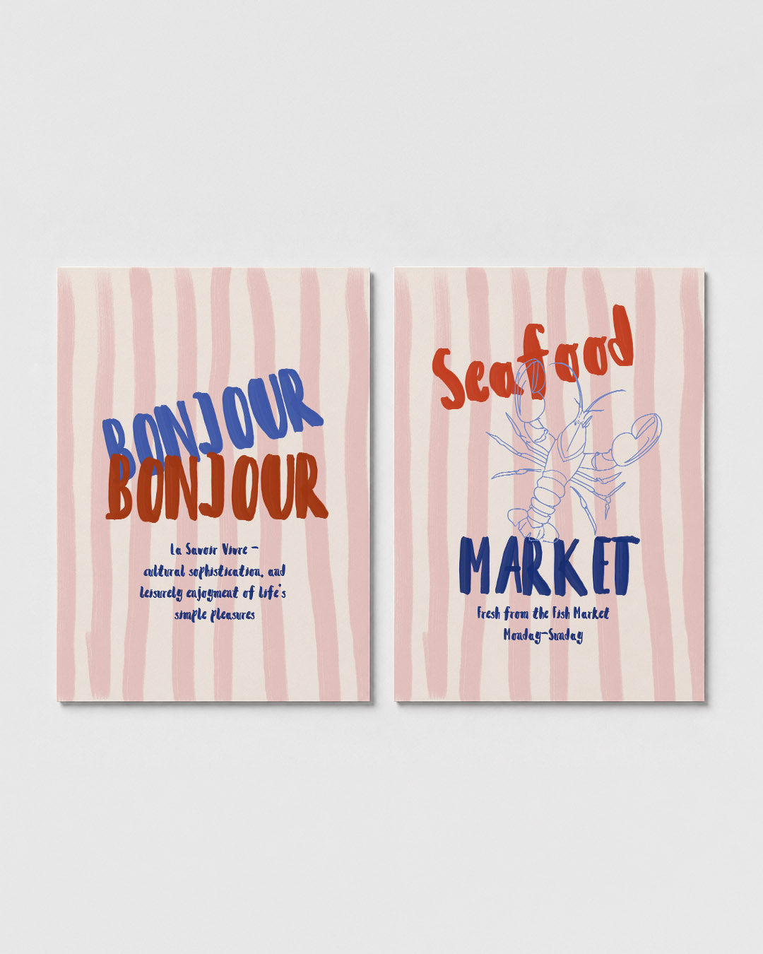 Bonjour kleurenmix Posterset