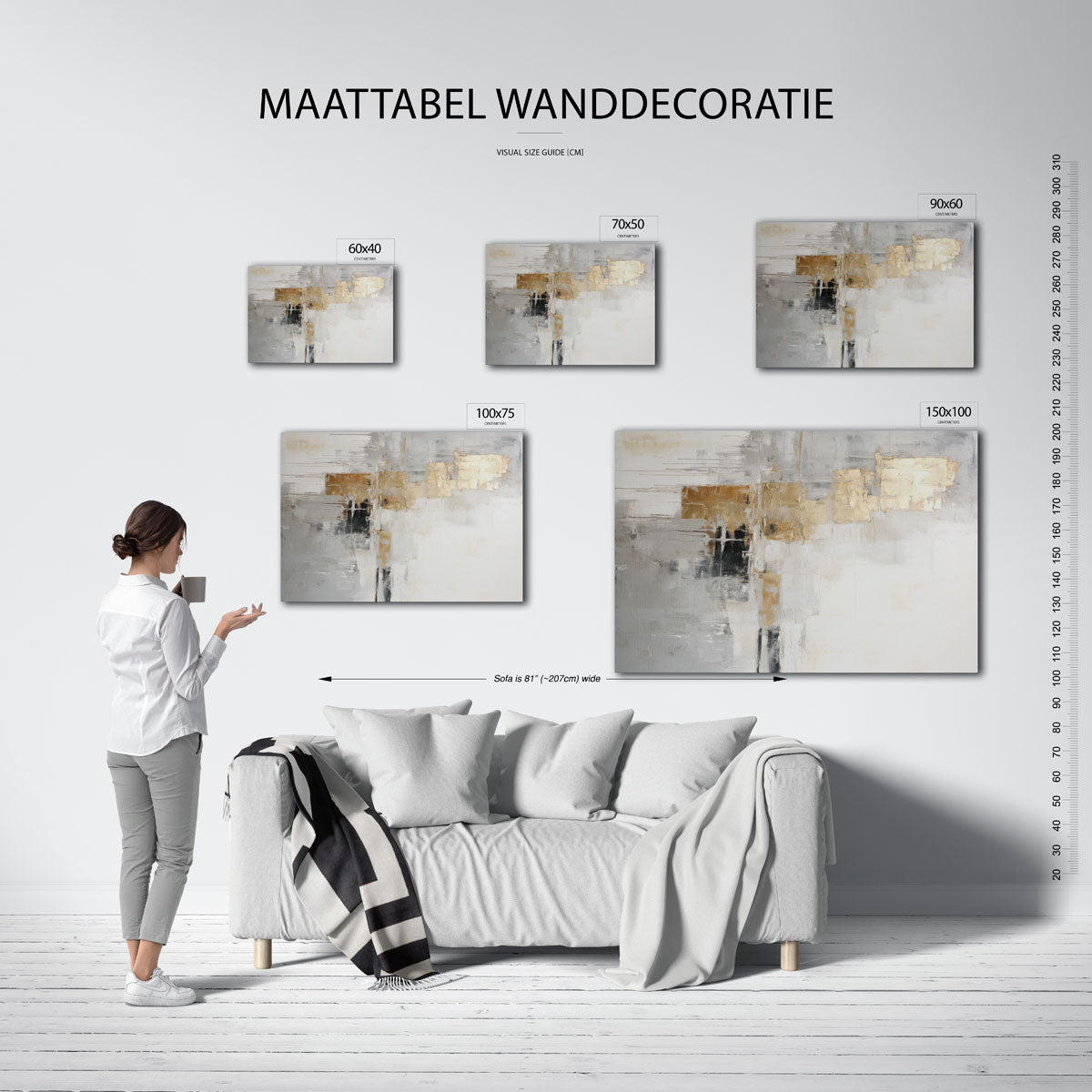 Gelaagde compositie Kunstwerk