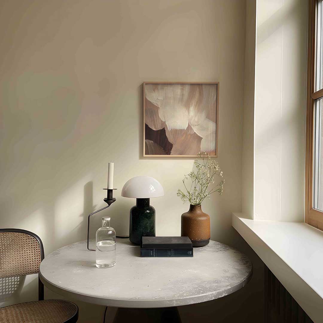 Abstracte beige vormen Poster