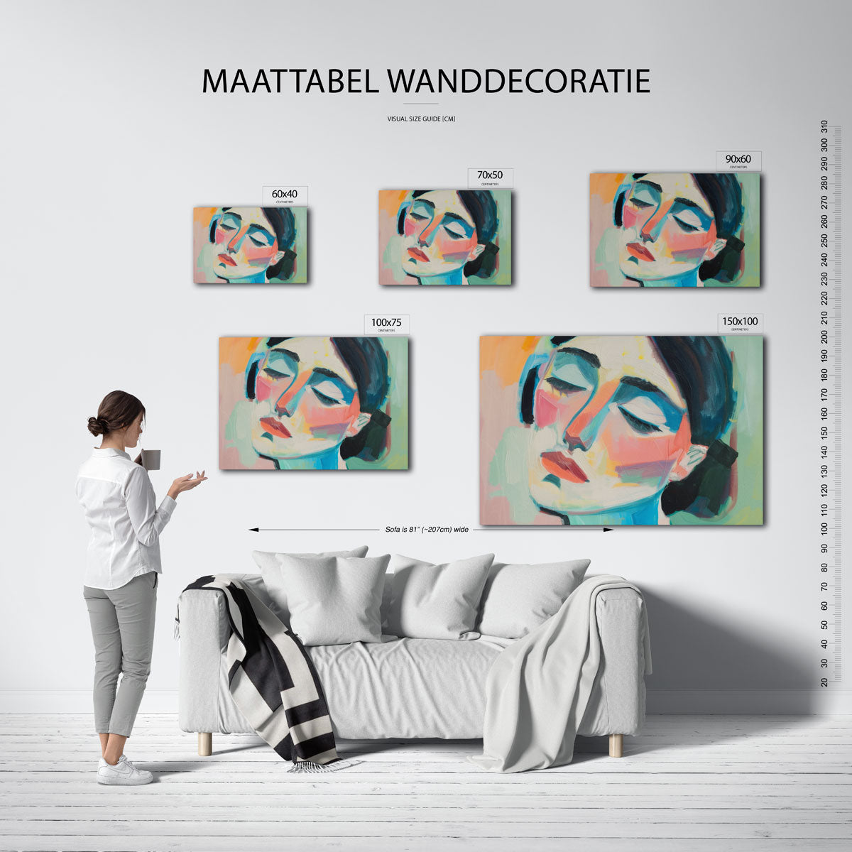 Dromerige kleurencompositie Kunstwerk