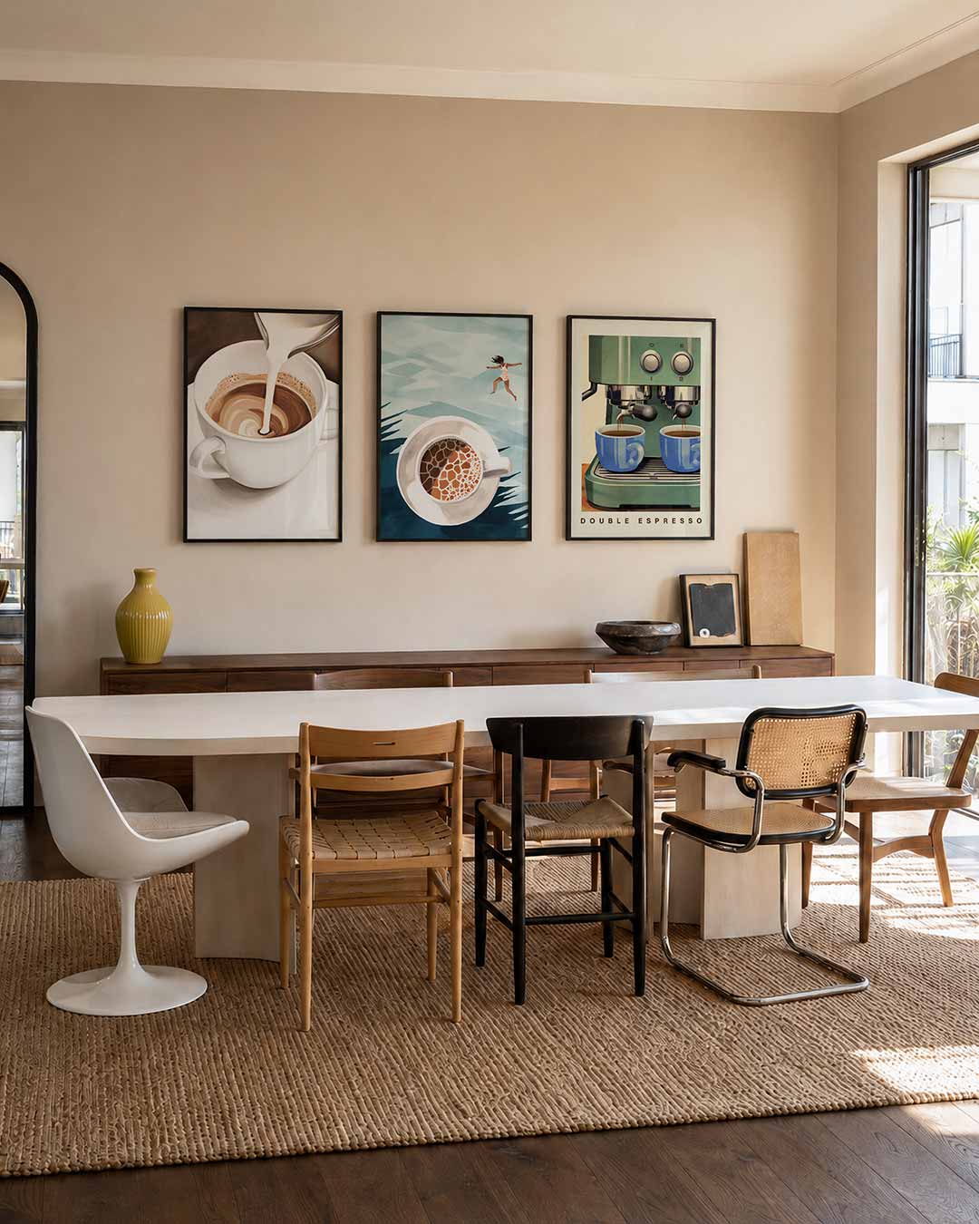 Koffie en melk Posterset
