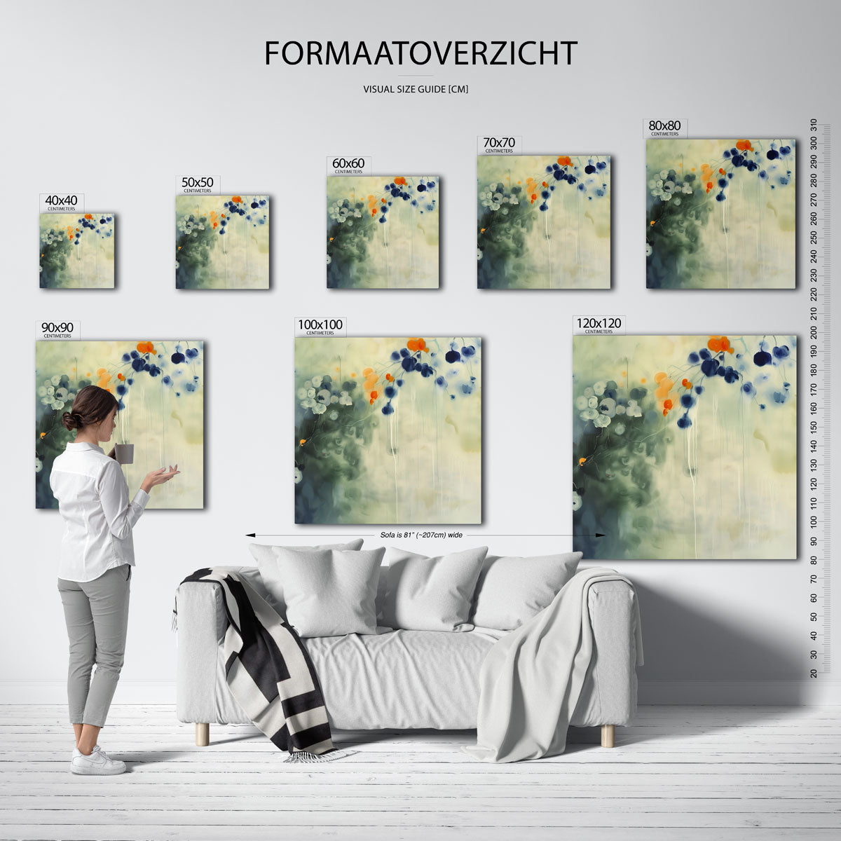 Abstracte bloemen Poster
