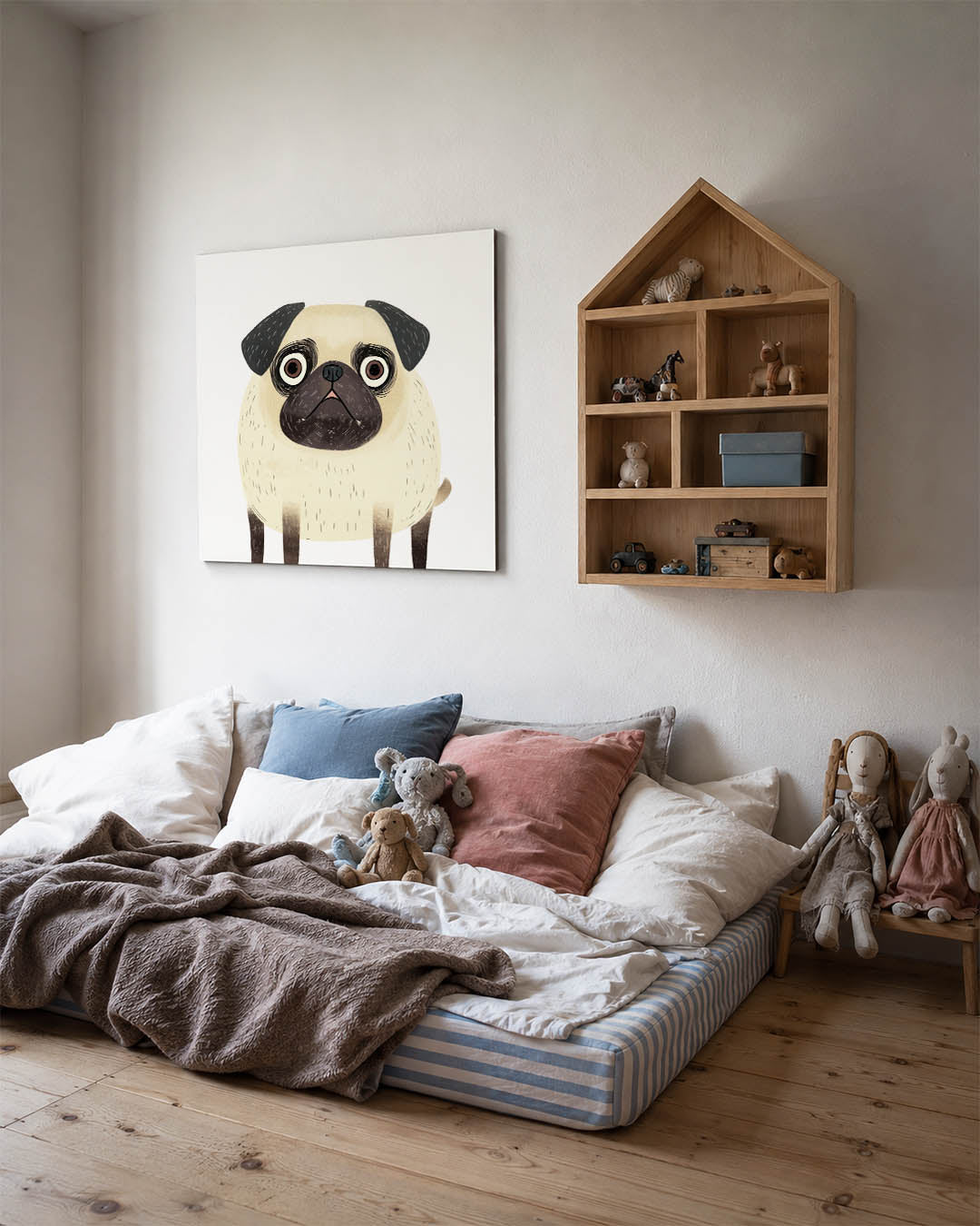 Speelse hond illustratie Kunstwerk