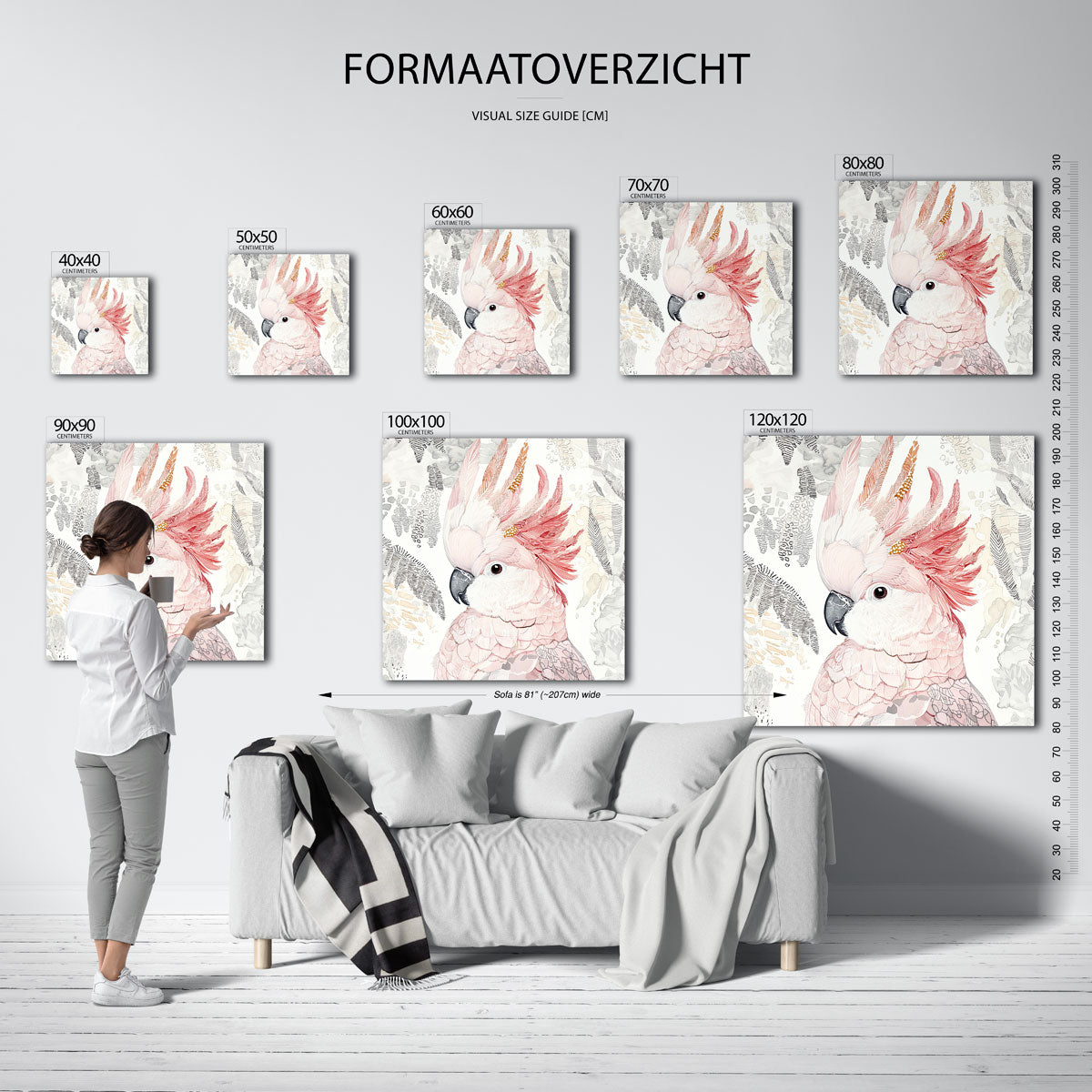 Papegaai met veren Poster