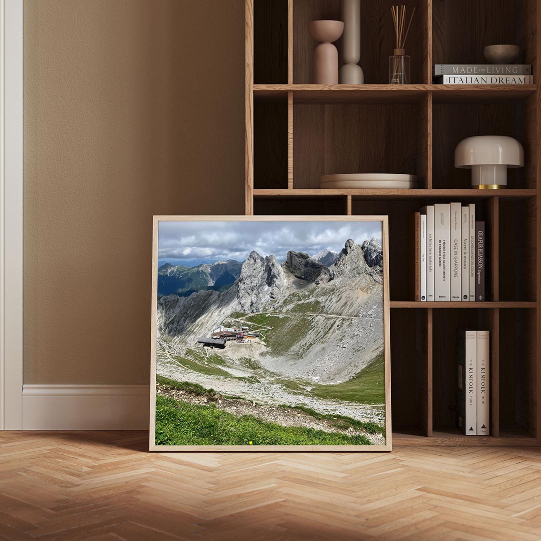 Berglandschap met rotsen Poster