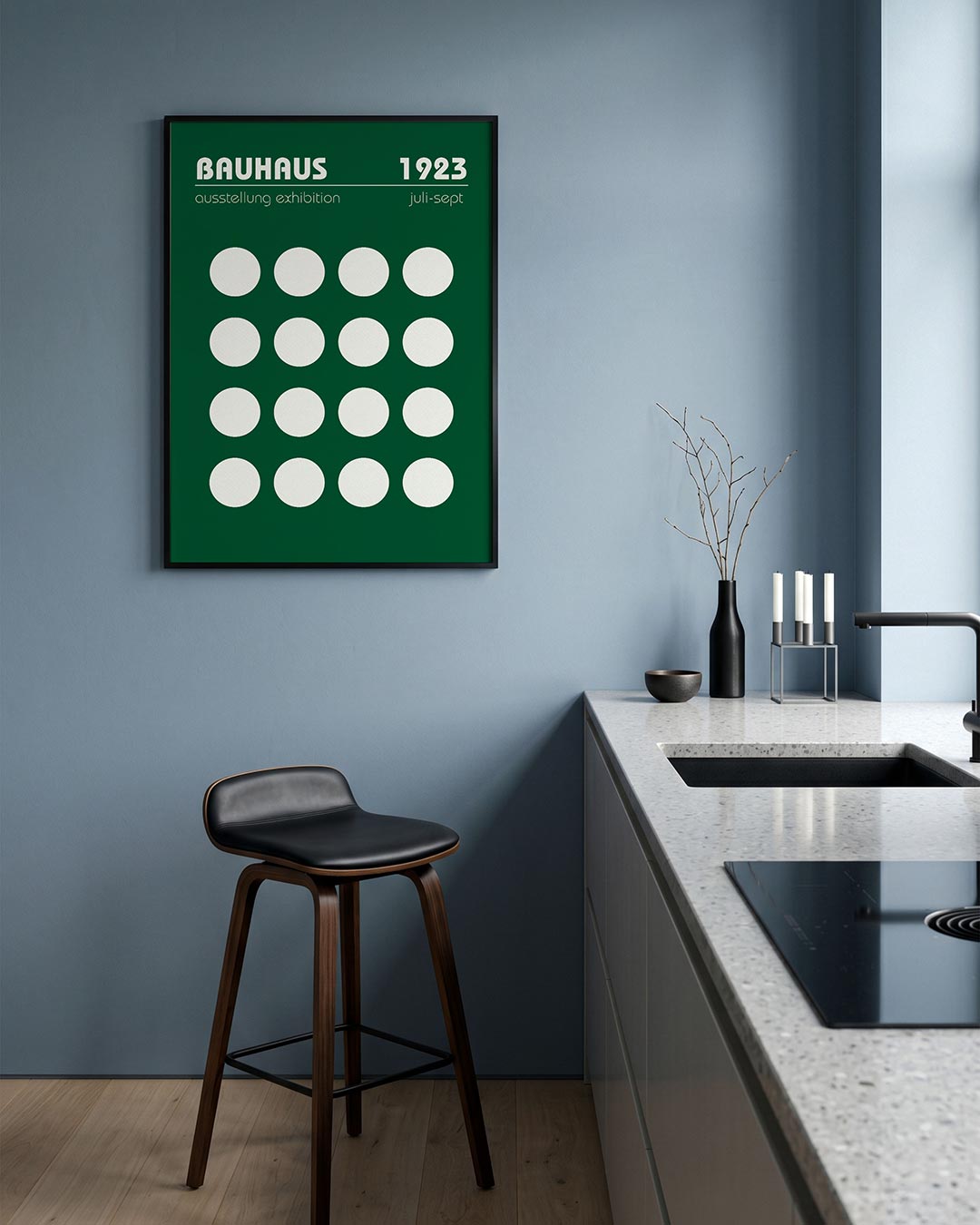 Cirkelpatroon en tekst Poster