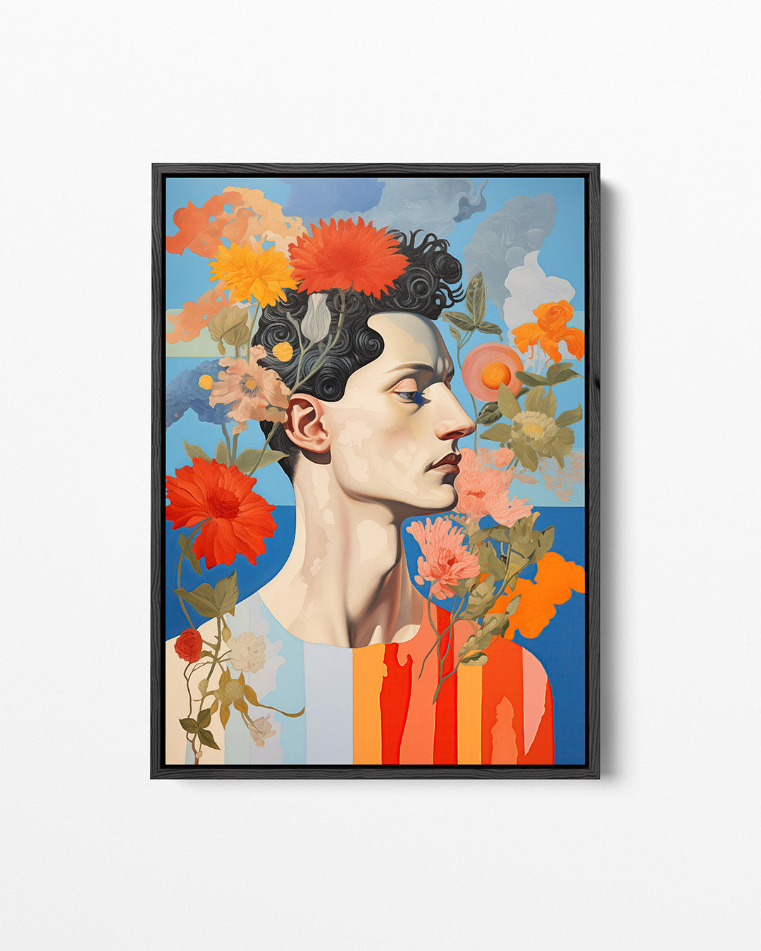 Kleurrijke bloemenportret Kunstwerk