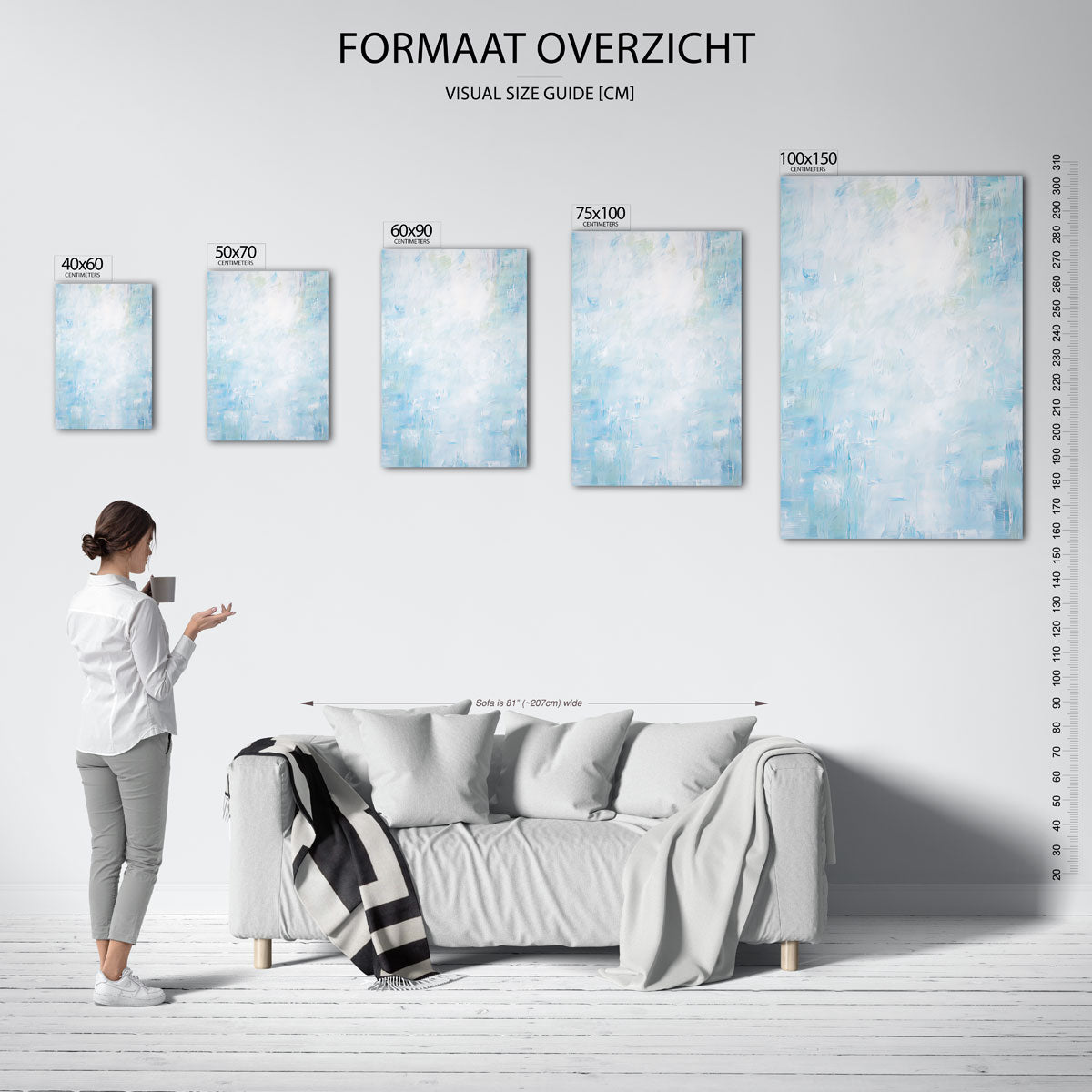 Dromerige kleurencompositie Kunstwerk