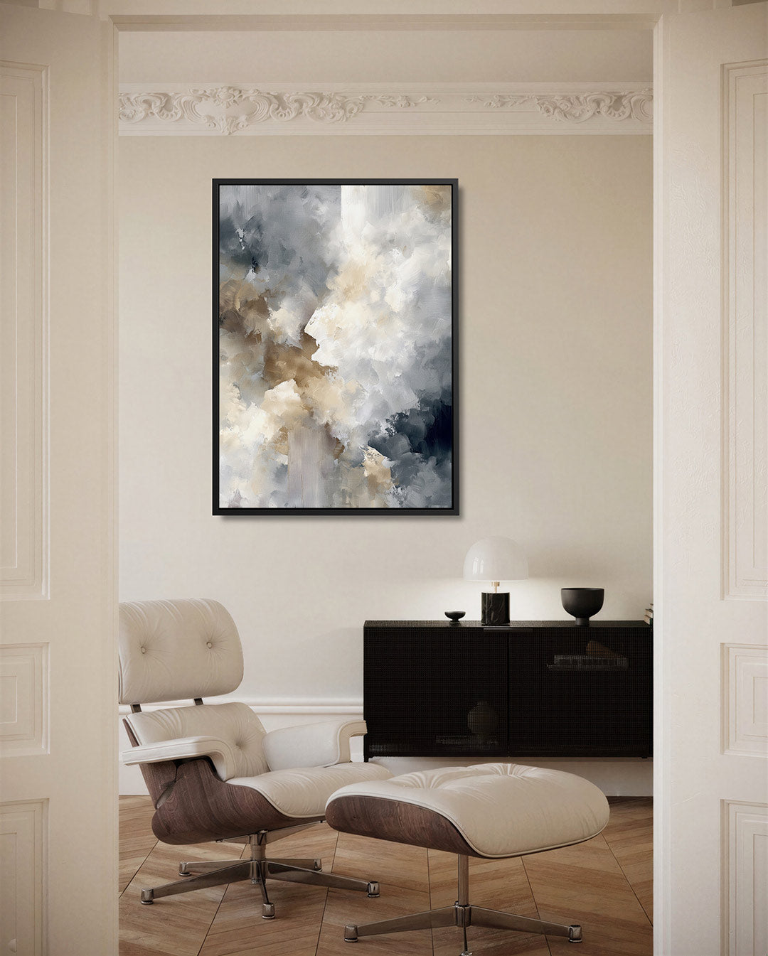 Vloeiende kleurencompositie Kunstwerk