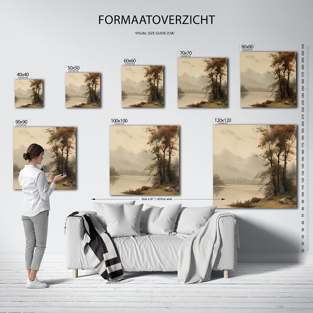 Rustig landschap Kunstwerk