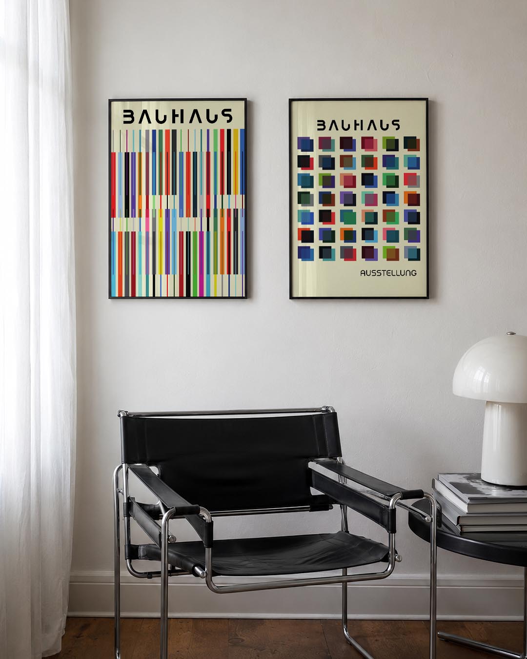 Kleurrijke lijnen Posterset