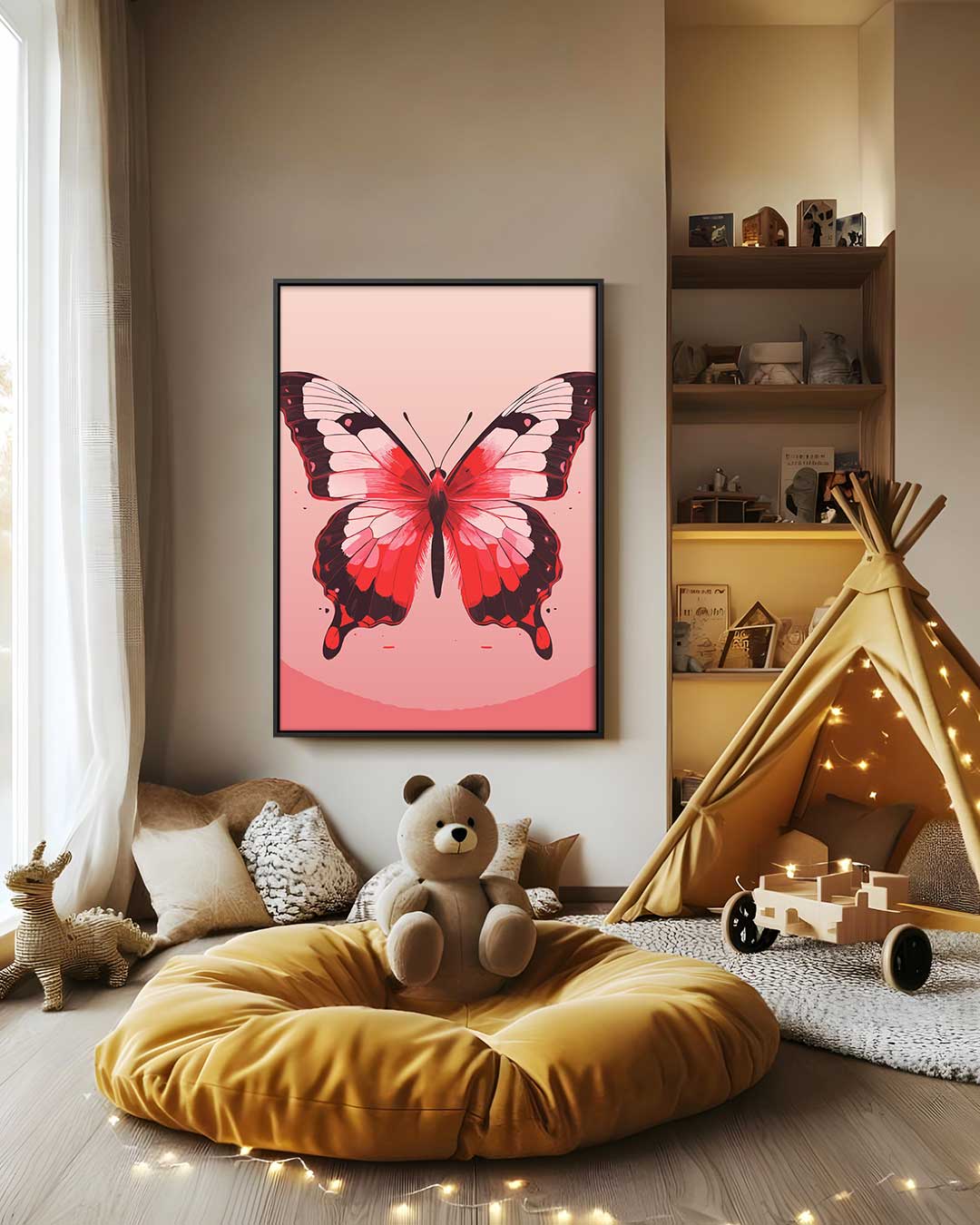 Vlinder van Hoop Kunstwerk-canvas-dibond-plexiglas-wanddecoratie-WallArtistic
