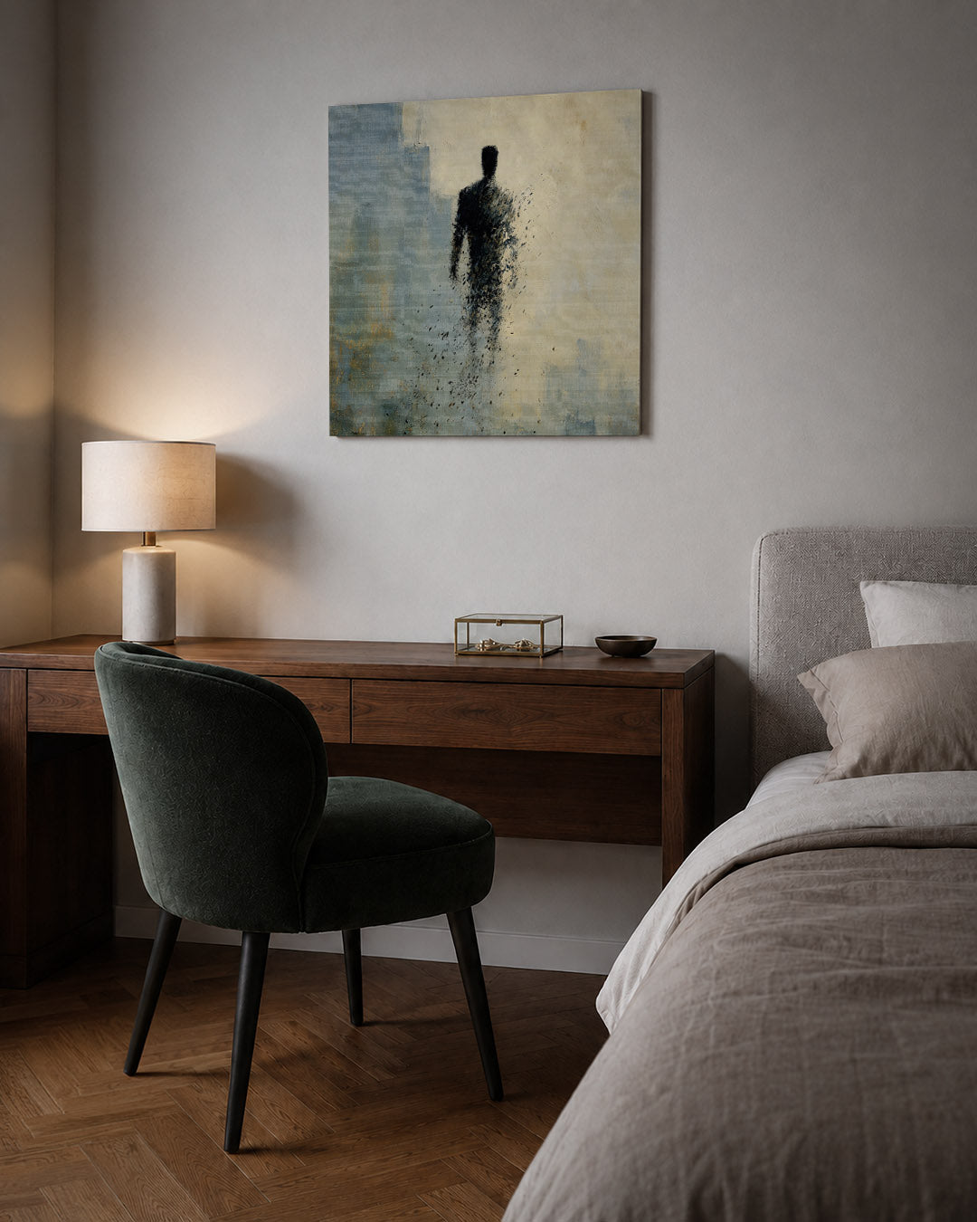 Vervagende silhouet Kunstwerk