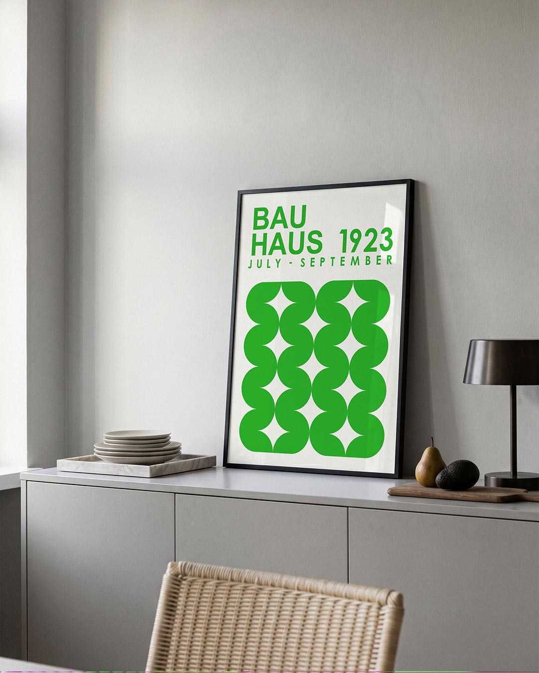 Groene vormritme Poster