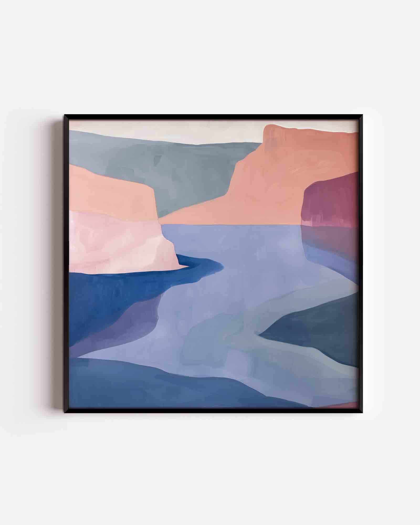 Abstracte landschapsvormen Poster
