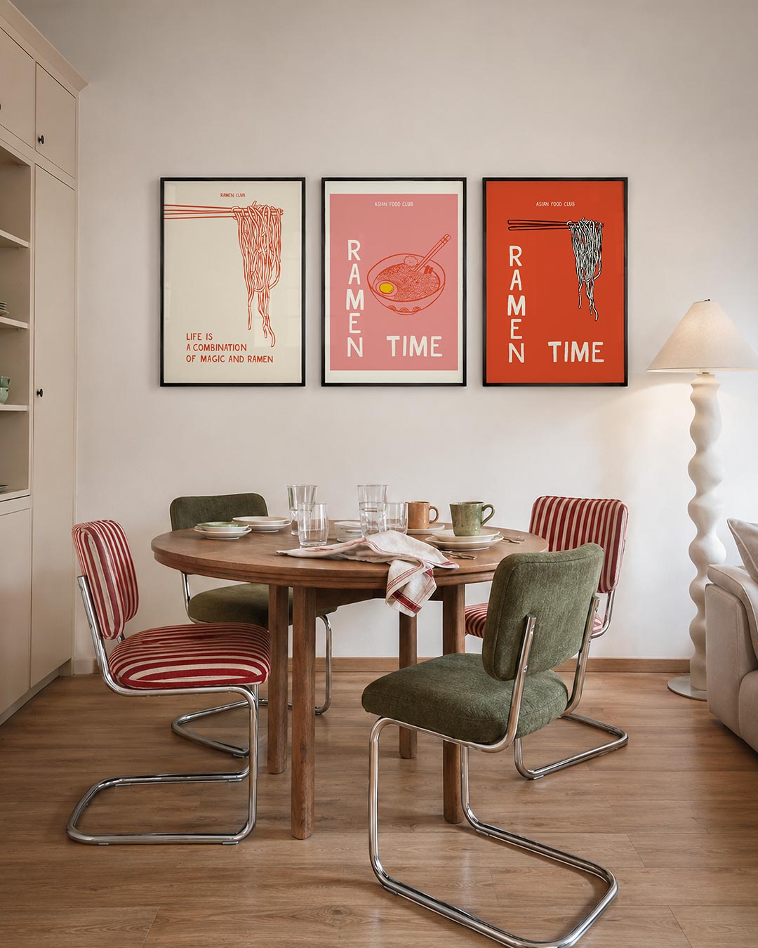 Lijnen en noodles Posterset