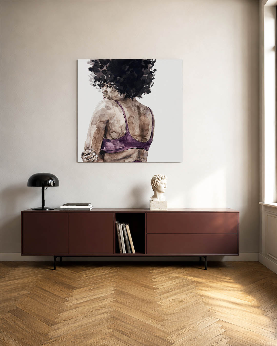 Vrouwelijke silhouet Kunstwerk