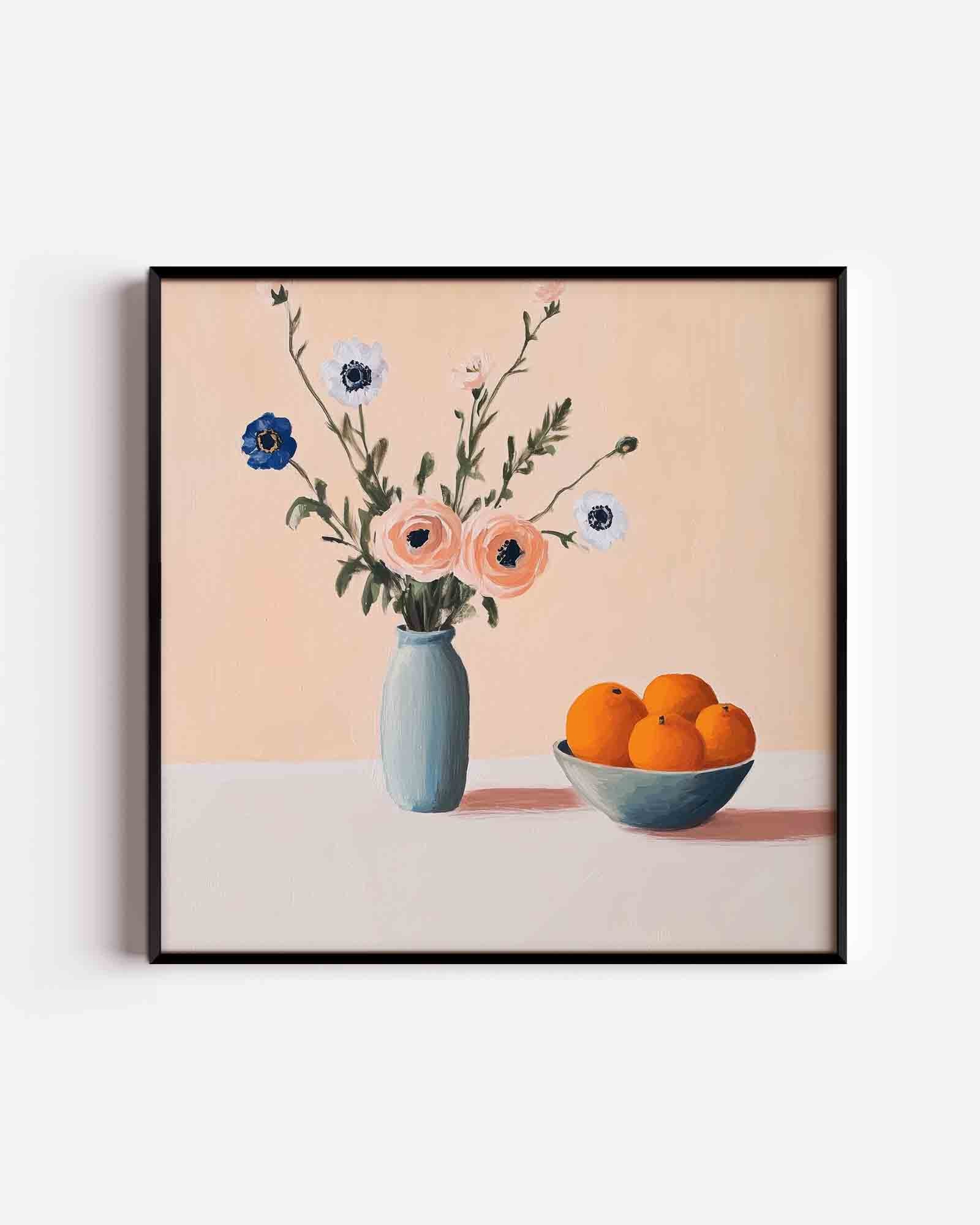 Bloemen en fruit Poster