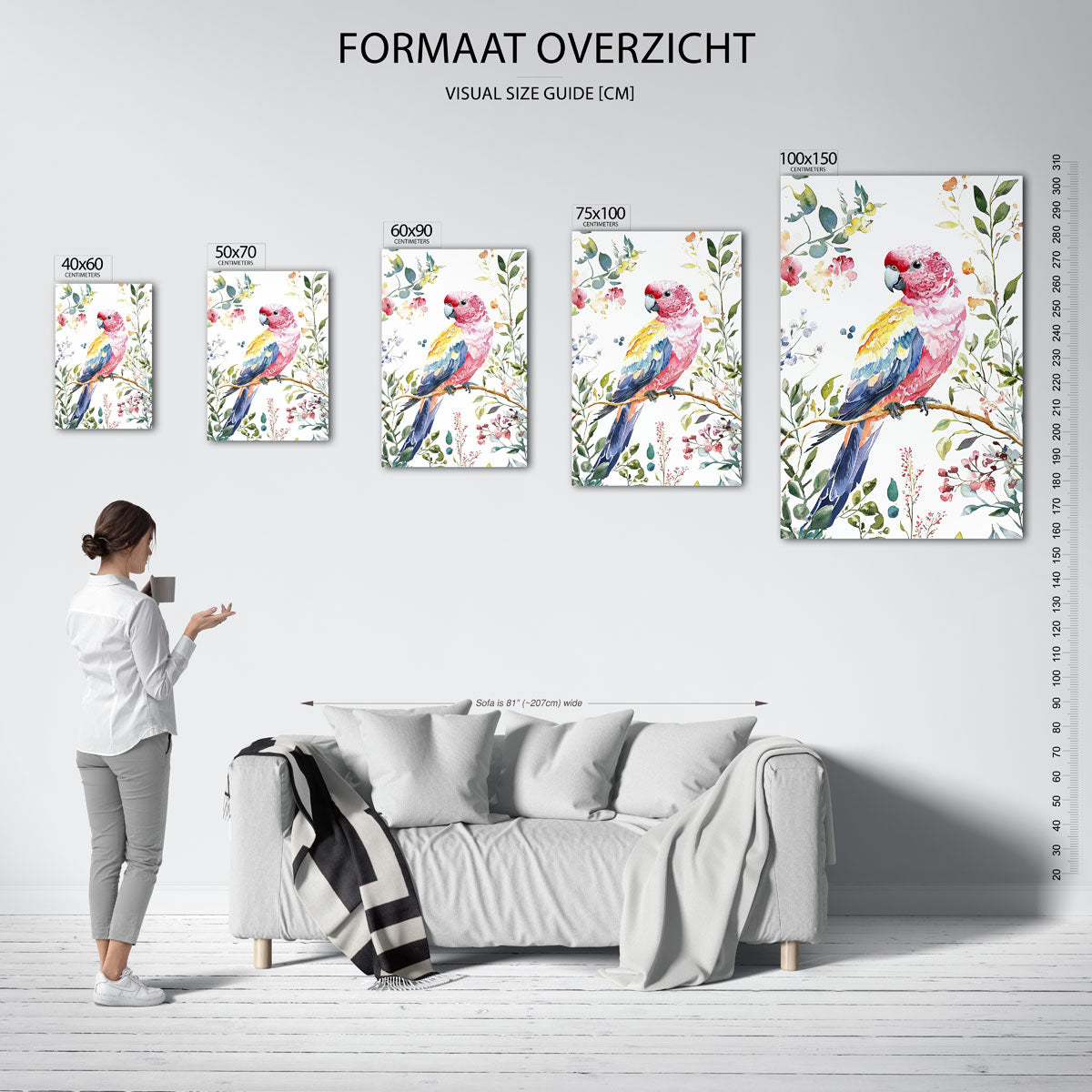 Vrolijke vogel illustratie Kunstwerk