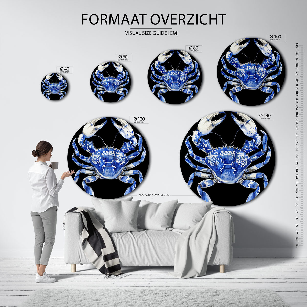 Blauwe krab Muurcirkel