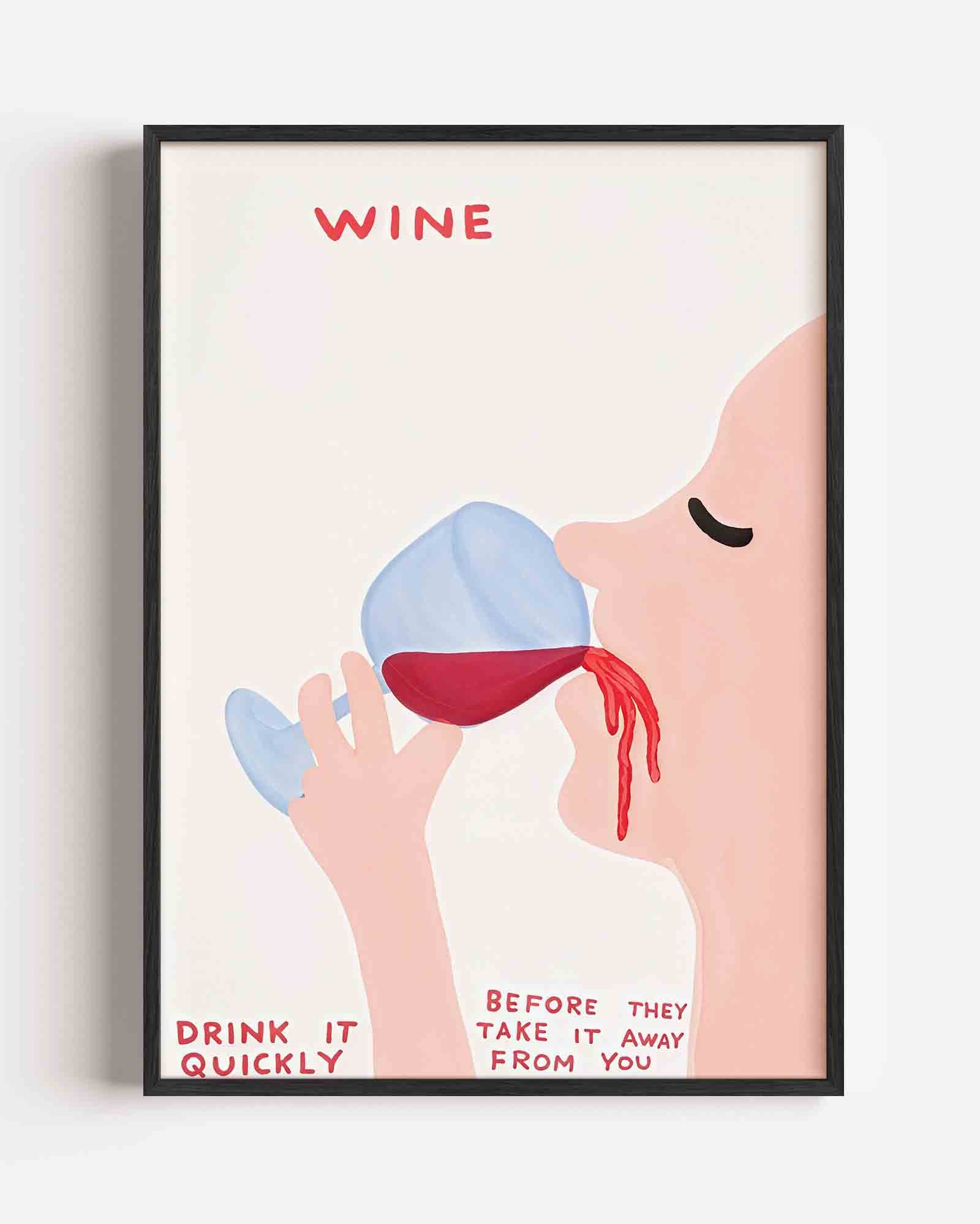 Wijn drinken Poster