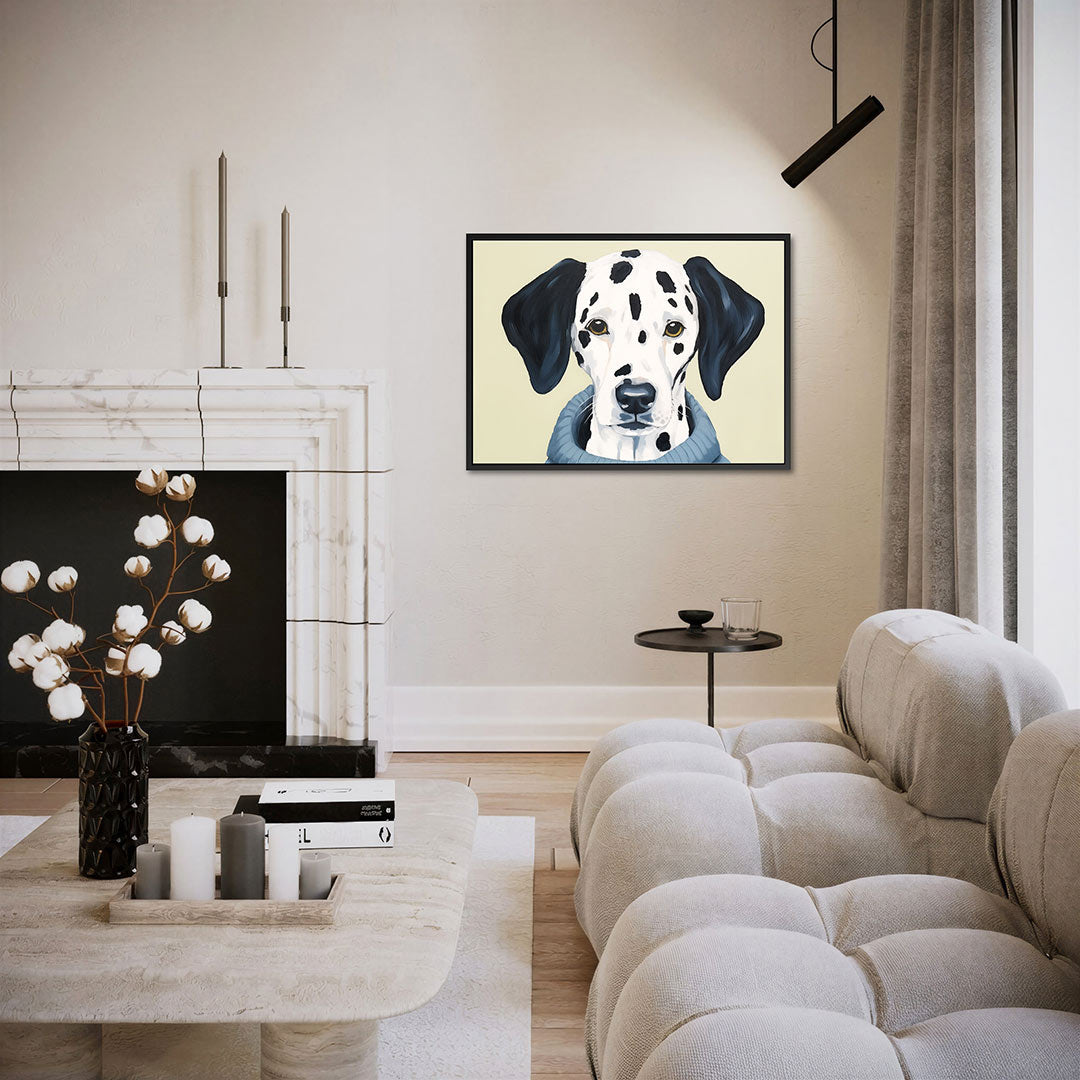 Hond in trui Kunstwerk