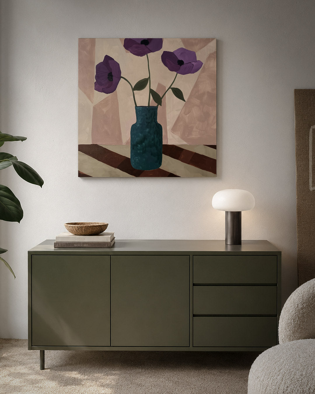 Bloemen in vaas Kunstwerk