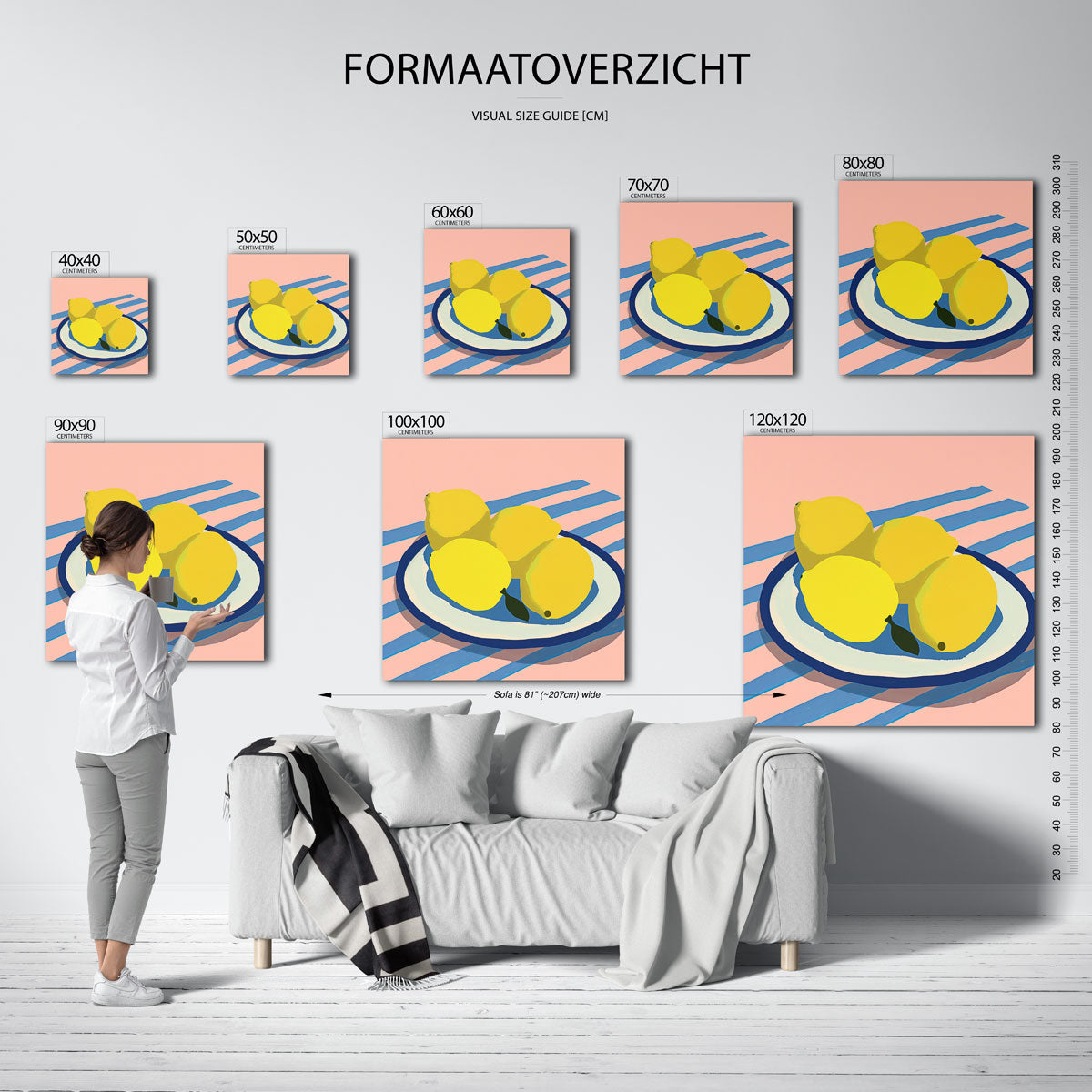 Citroenen op schaal Poster