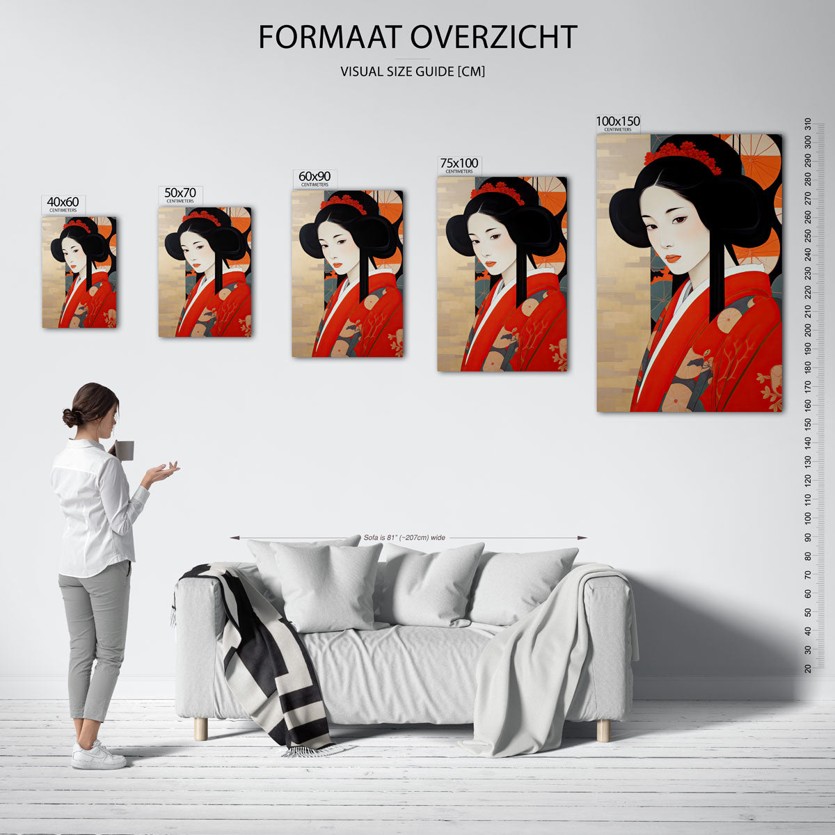 Vrouwelijk portret Kunstwerk