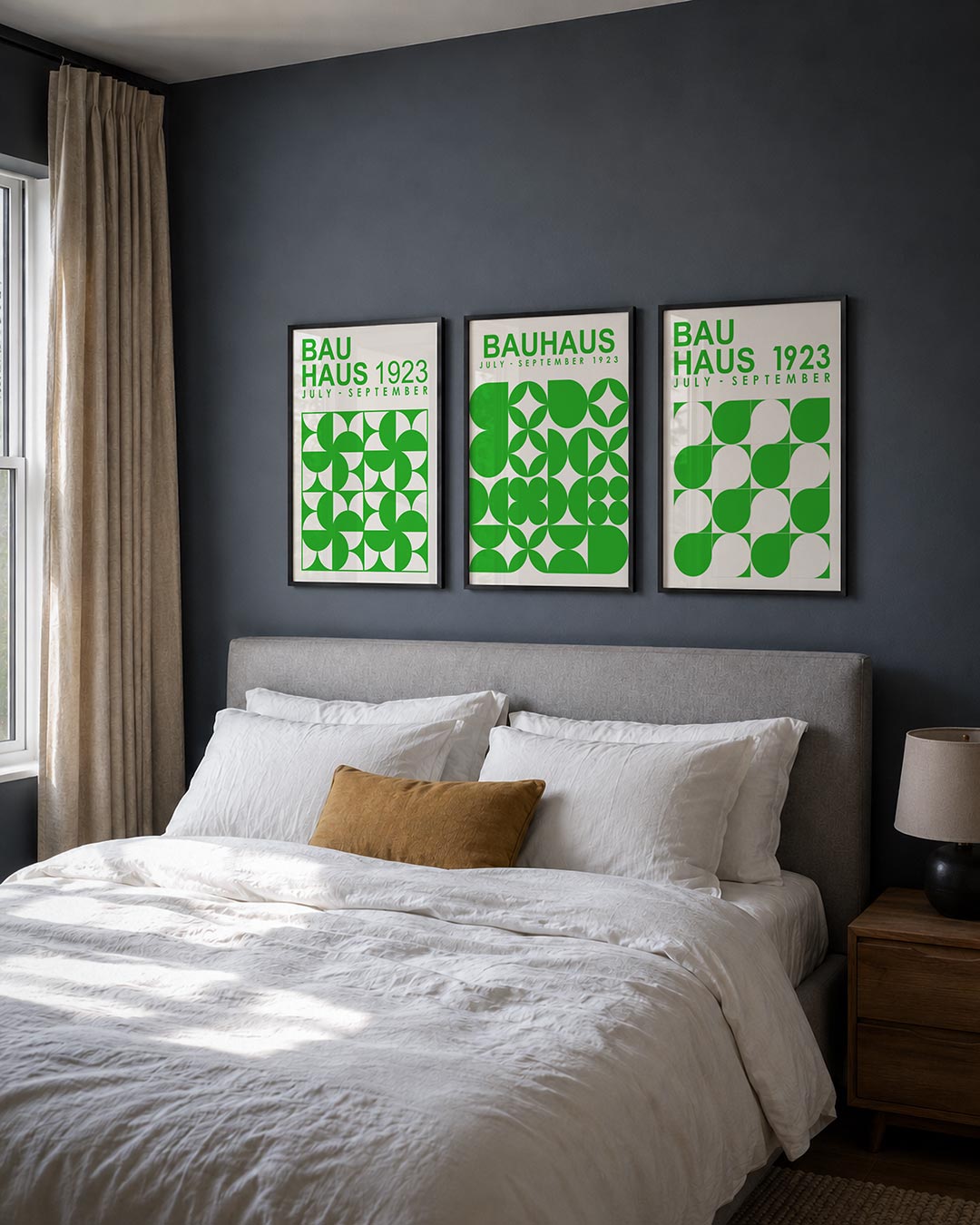 Groene vormenritme Posterset