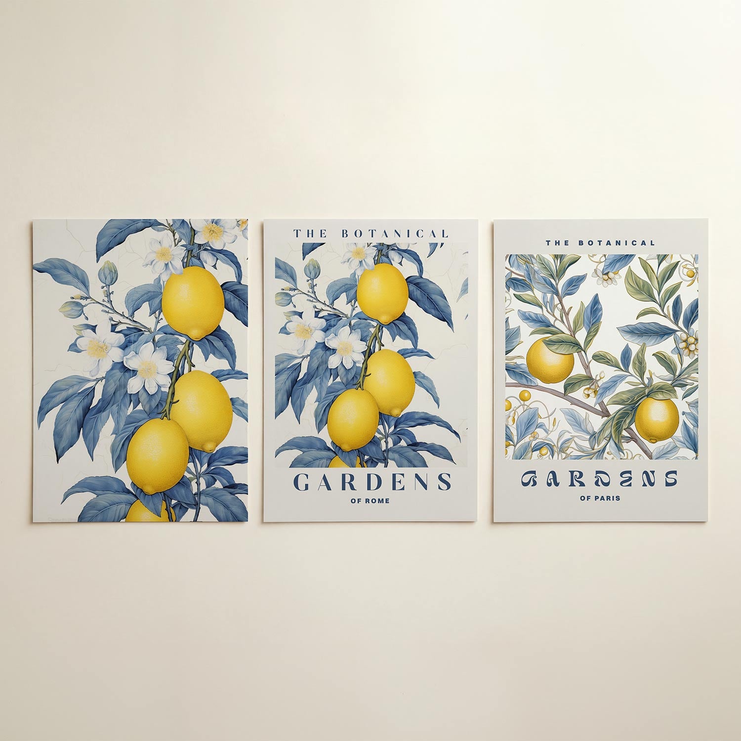 Citroen en bloem Posterset