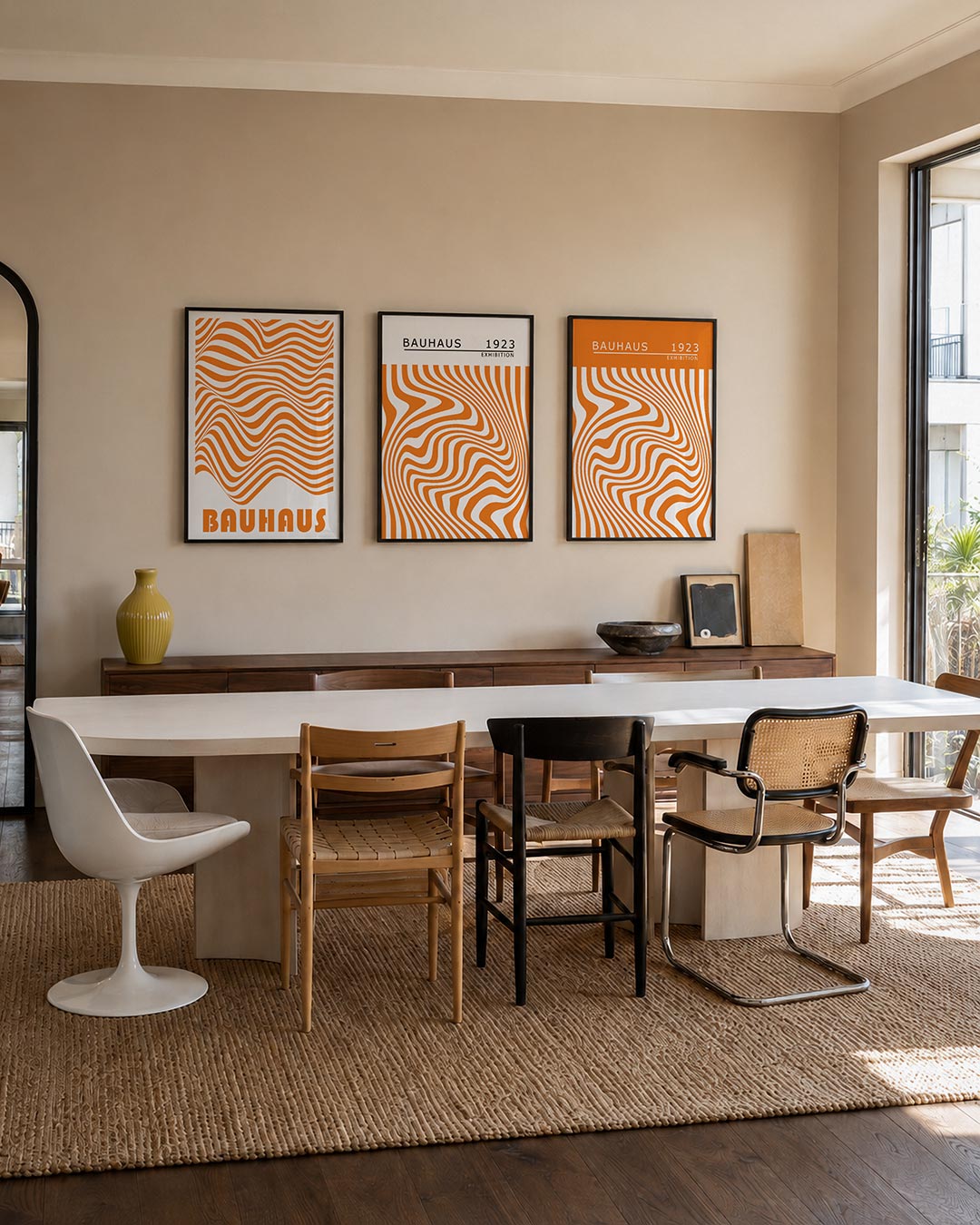 Golvend lijnenspel Posterset