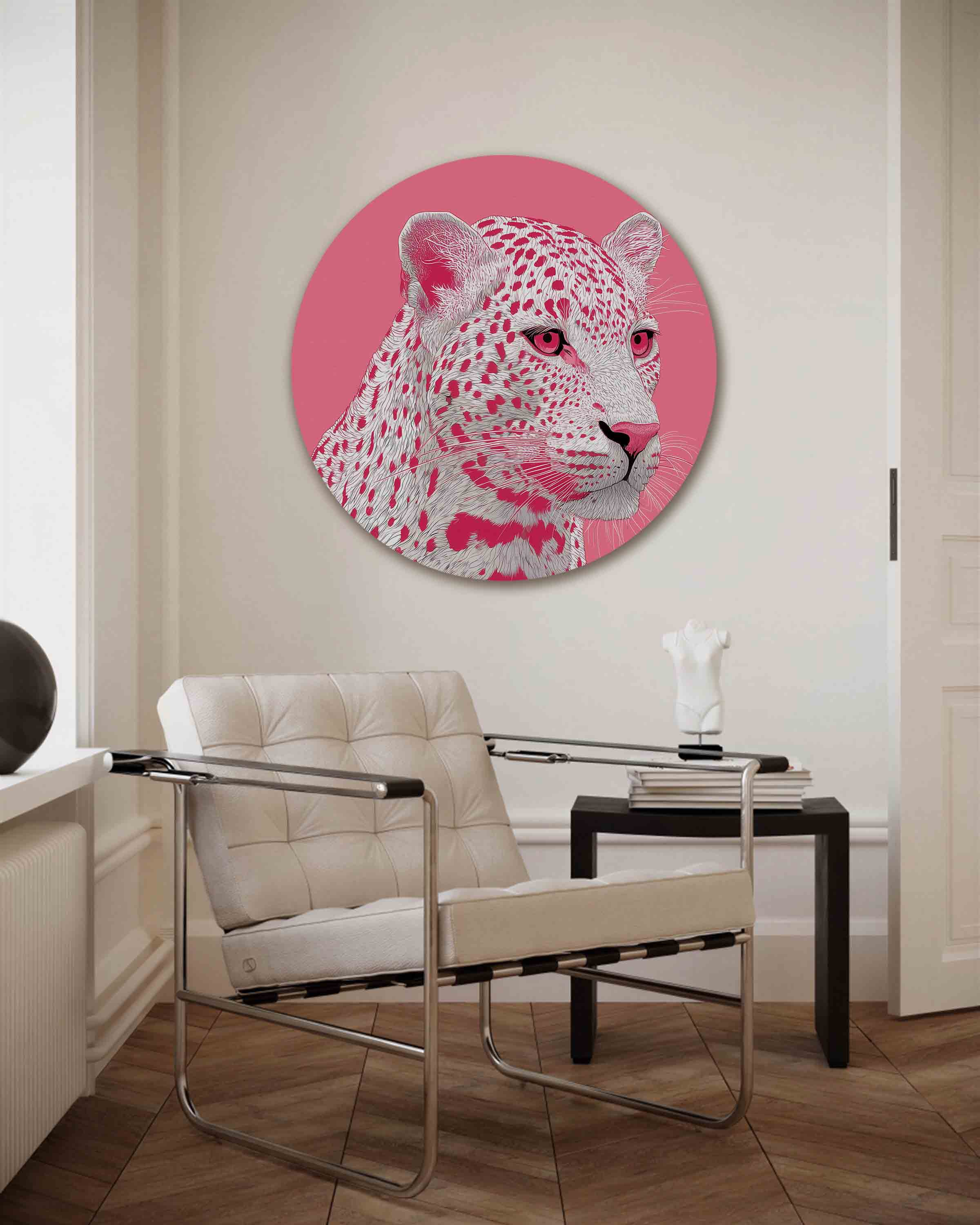 Roze luipaard Muurcirkel