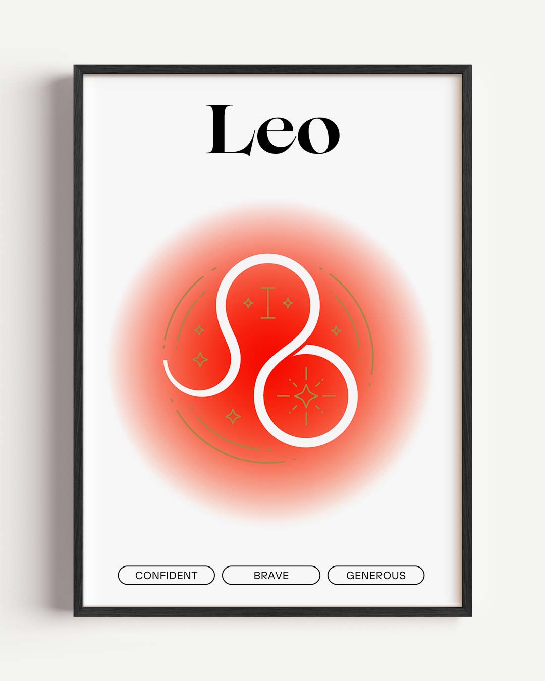 Stijlvolle Leo Astro Poster-WallArtistic